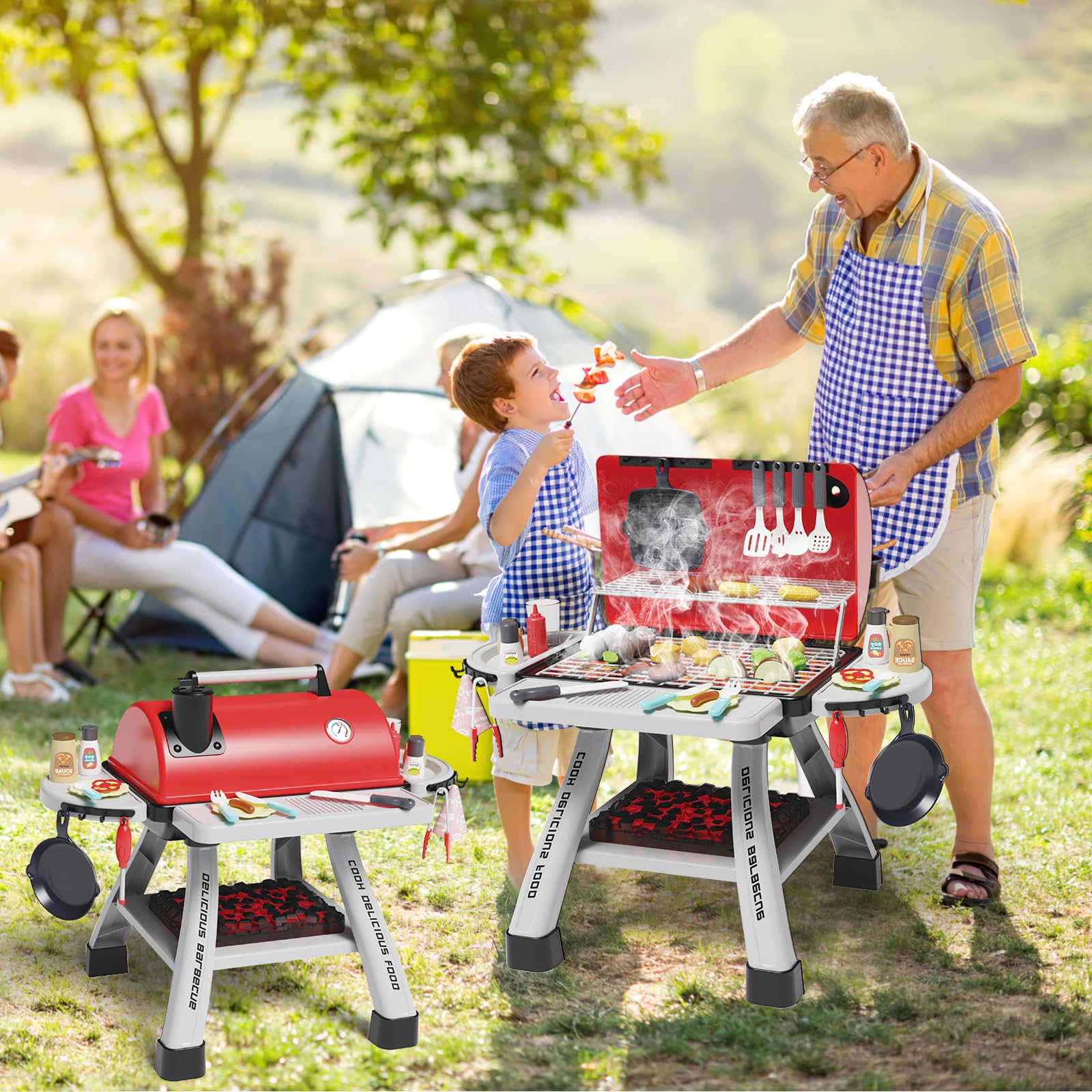 deAO Kids BBQ Grill Playset - 23.6