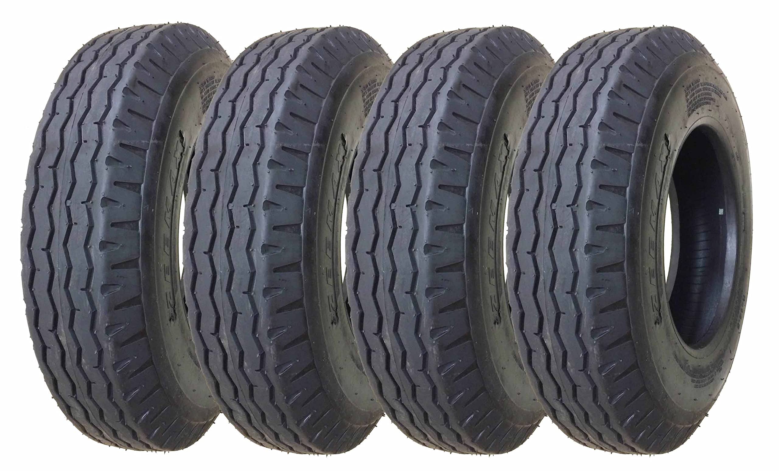 4 Pack Heavy Duty Trailer Tires 7-14.5 12 Ply Load Range F -11157 for Commercial Trucks, Trailers & RVs - Durable All-Season Performance for Highway, Construction & Farm Use
