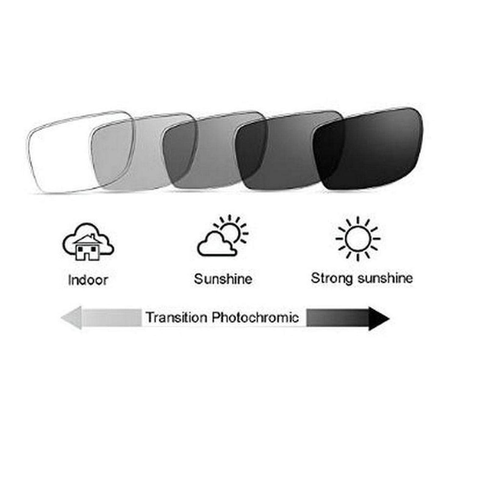 Photochromic Transition Sunglasses for Men - Sports & Reading Glasses with Full Frame (0 to +4.0) - Perfect for Outdoor Activities & Daily Use