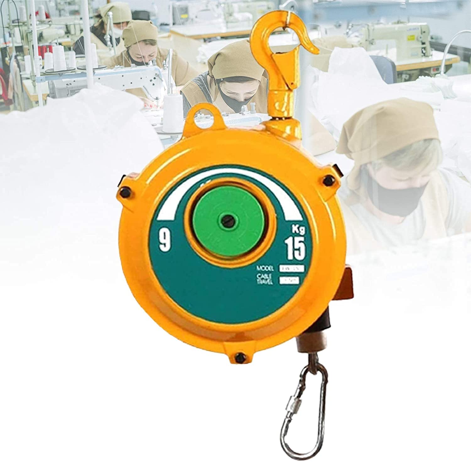 LLLZM Spring Balancer - Retractable Tool with Safe Locking Mechanism for Factory, Home, Car Manufacturing & Repair Shops | Perfect for Lifting, Positioning & Holding Heavy Equipment