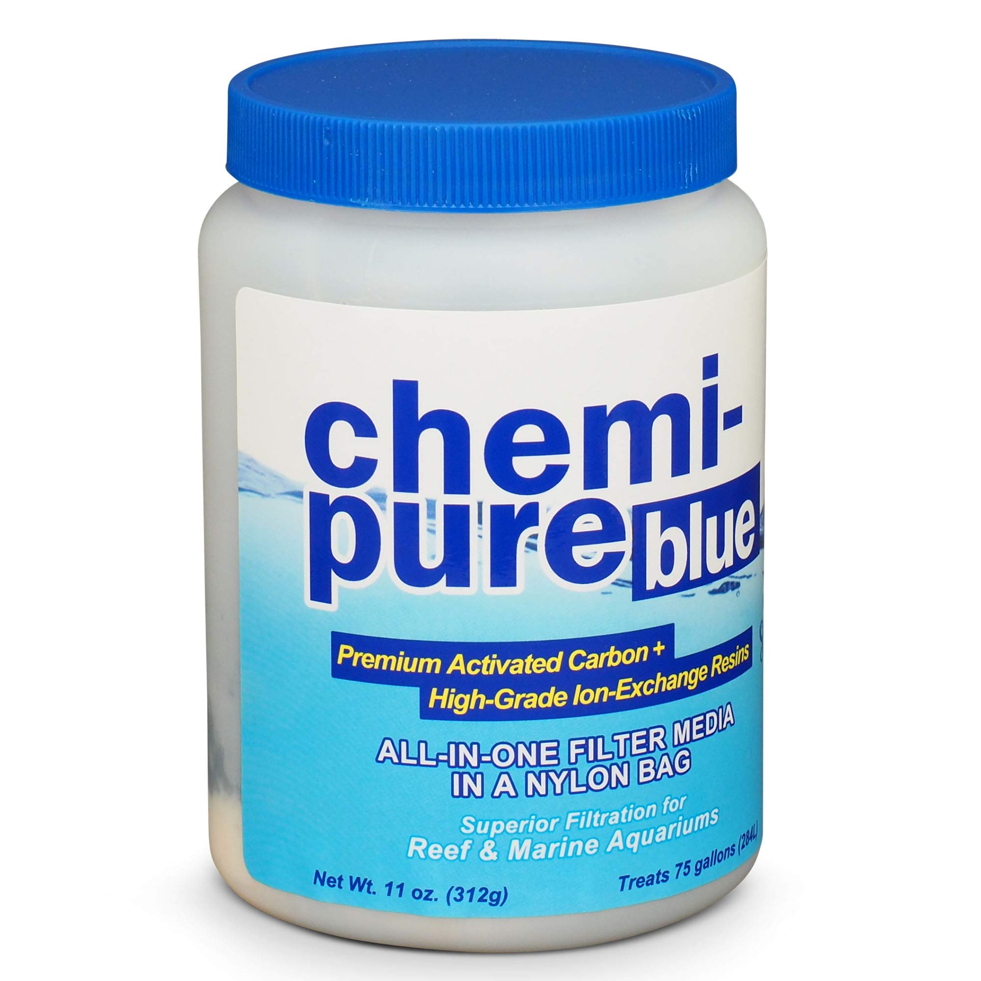 Premium Chemi-Pure Blue Aquarium Filtration Media - 11 oz for Crystal Clear Water | Ideal for Saltwater & Reef Tanks, Fish Tanks, and Aquatic Ecosystems