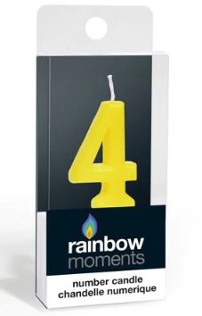 Number 4 Yellow Candle for Manifestation & Luck - Spiritual Rituals, Meditation, Home Decor