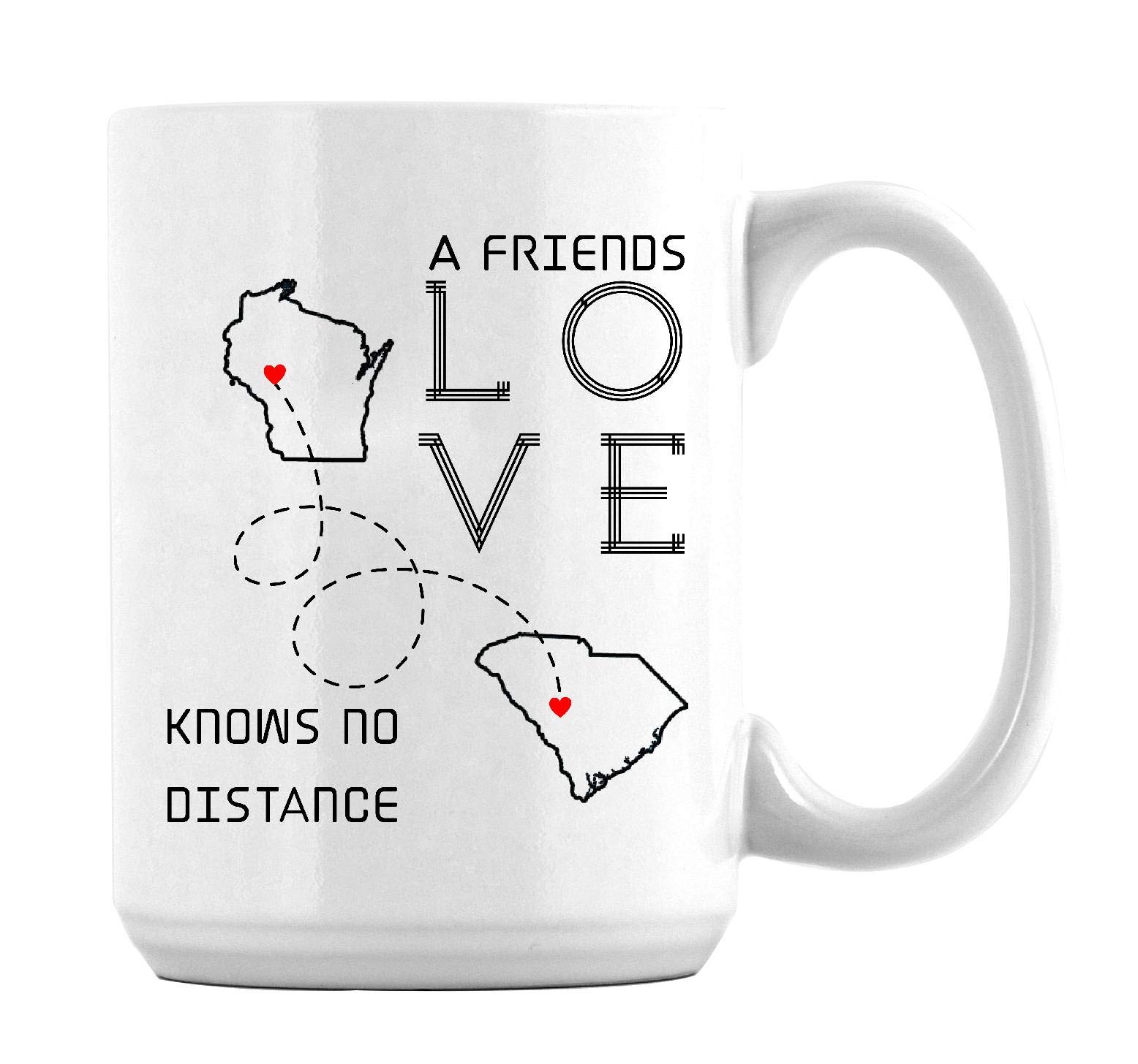 Best Friend Coffee Mug 15oz - Long Distance Friendship Gift for Her/Him