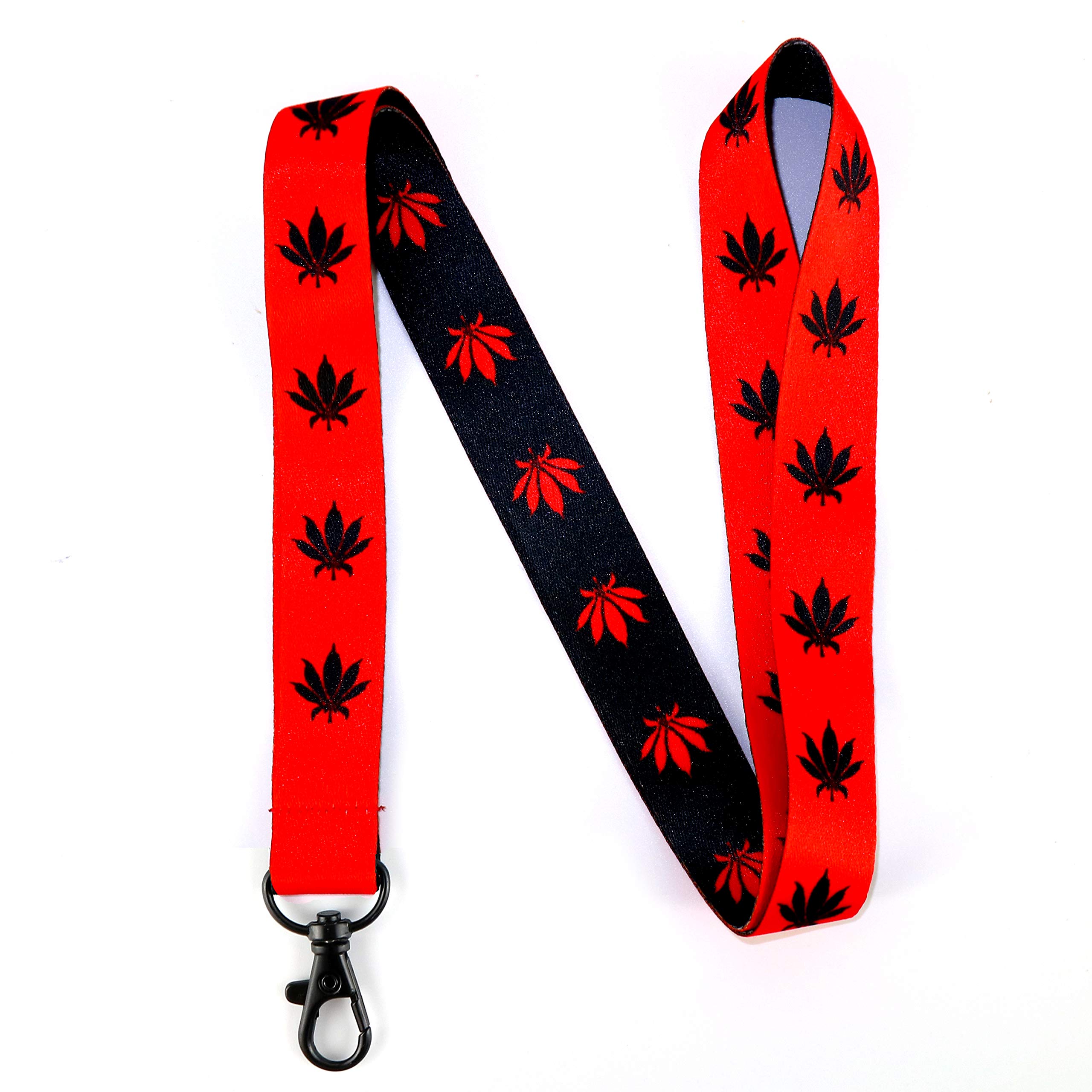 EASTEX Marijuana Leaf Lanyard Keychain - Weed Vape ID Holder for Keys & Badges - Stylish Keychain for Men & Women - Perfect for Festivals, Concerts & 420 Events