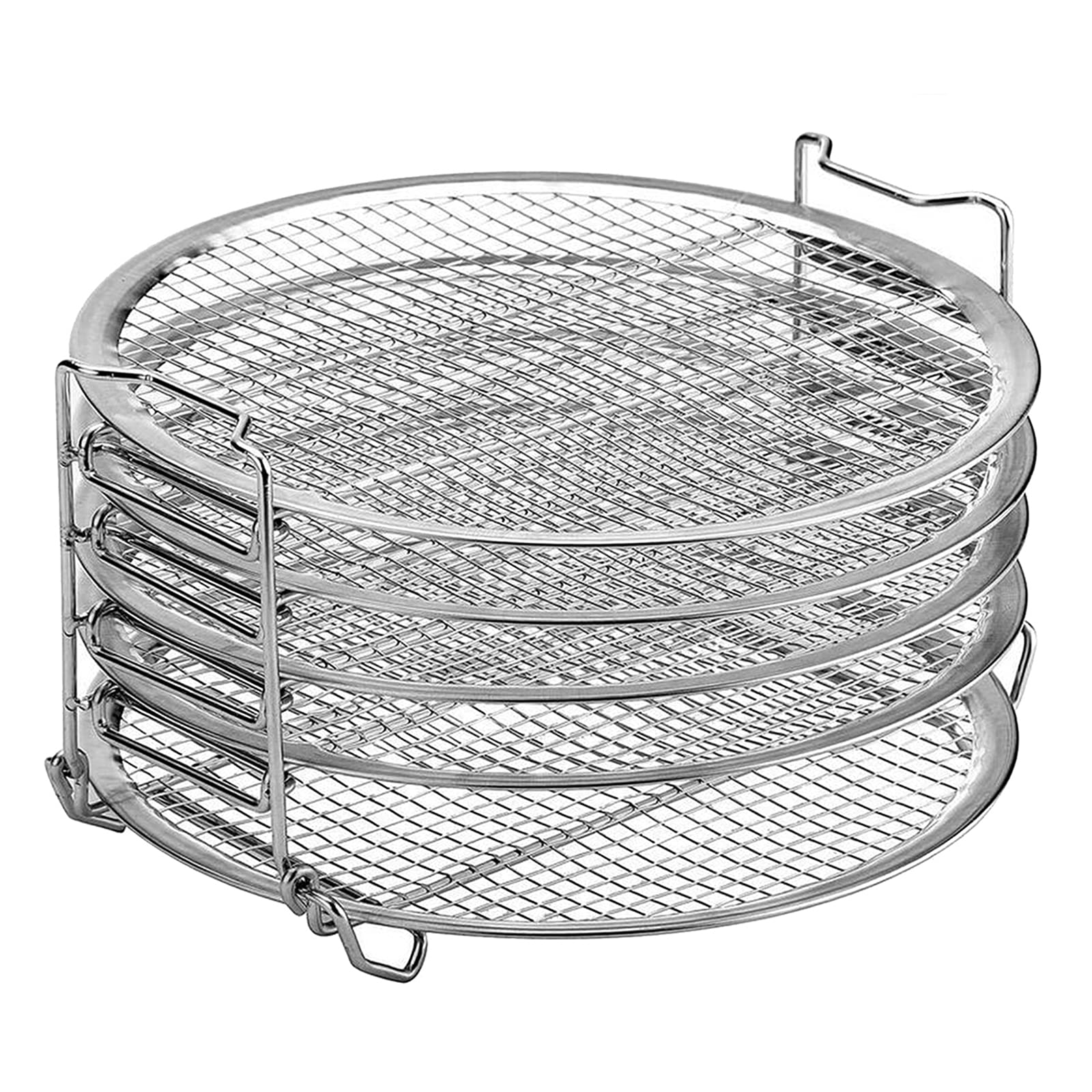 FAKEME 5-Tier Stainless Steel Dehydrator Rack & Grill Stand - Compatible with Pressure Cooker, Air Fryer & Grill Accessories | Perfect for Jerky, Drying Fruits & Grilling Vegetables