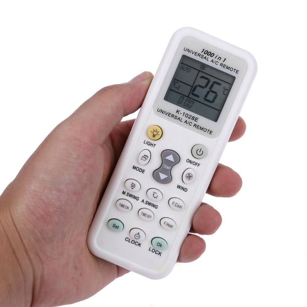 Universal Air Conditioner Remote Control LCD A/C Controller 1000 in 1 Compatible with Mitsubishi Toshiba Hitachi Fujitsu Daewoo LG Sharp Samsung Electrolux Sanyo AUX Gree Haier Huawei - Perfect for Home Office Hotel and Commercial Use