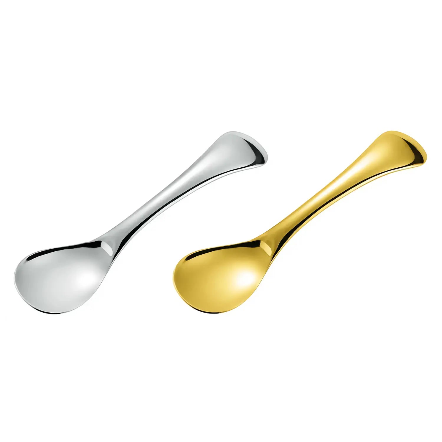 Asahi Copper Round Ice Cream Spoon - Premium Stainless Steel Dessert Spoon for Gelato, Sorbet & Frozen Yogurt - Perfect for Parties, Cafes & Home Use