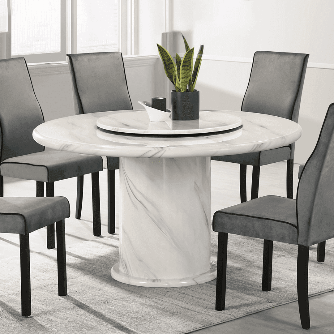 Fiorenzo Round Marble Dining Table 51