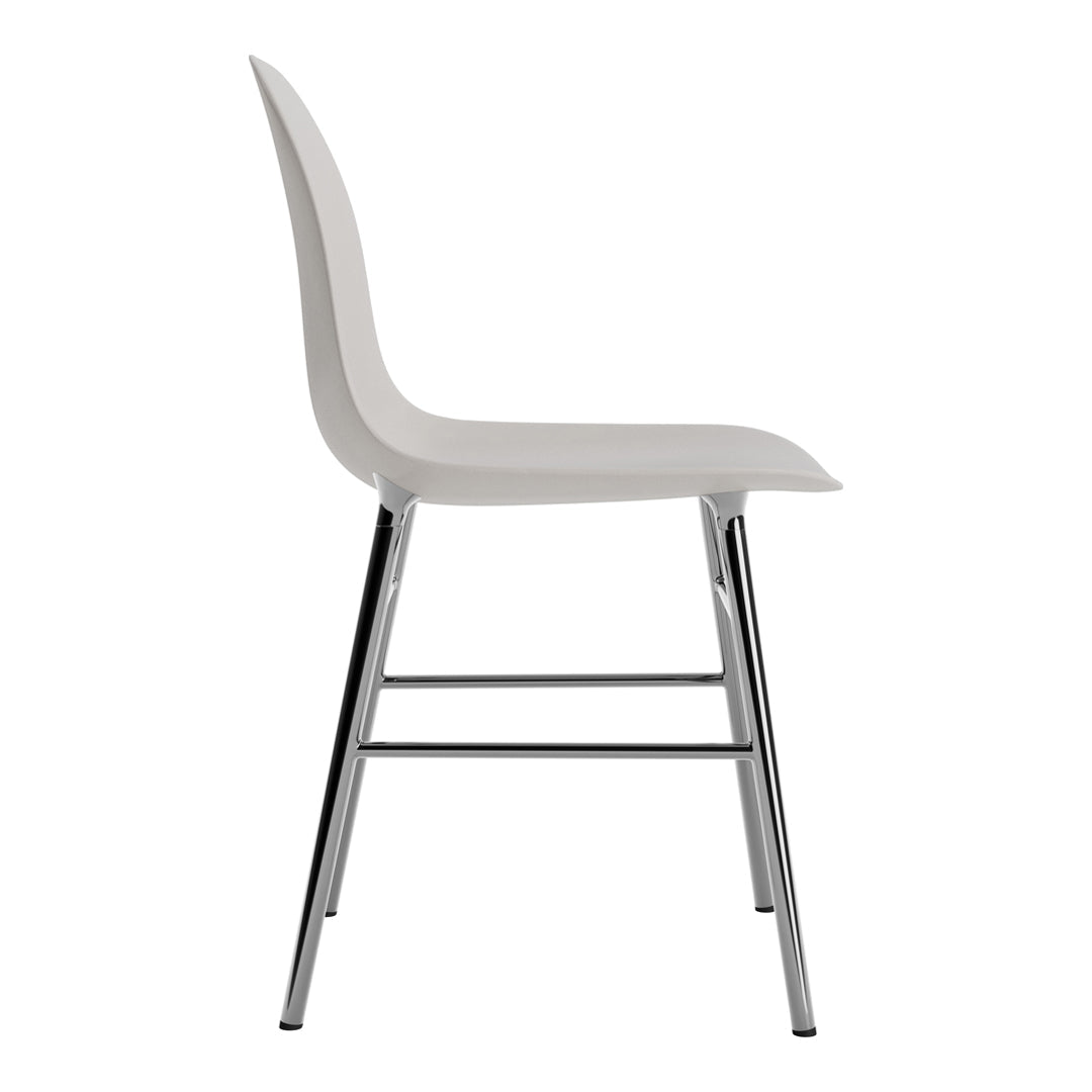 Modern Form Chair with Sturdy Metal Legs - Ergonomic Design for Home, Office & Dining Room Comfort