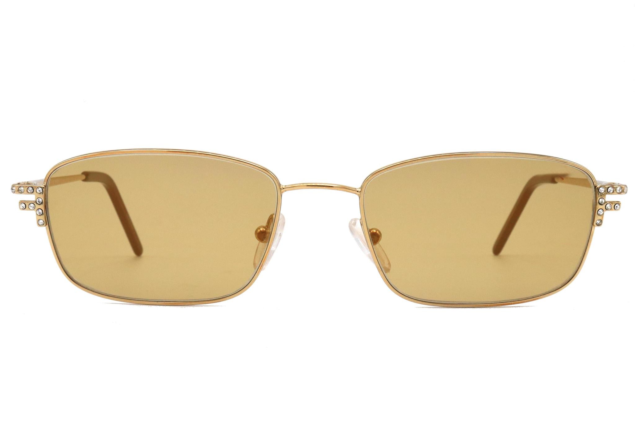 FENDI F557 Golden Glimmer Sunglasses - Luxury Designer Shades for Women & Men - UV Protection & Fashion Statement - Perfect for Beach, Driving & Outdoor Activities