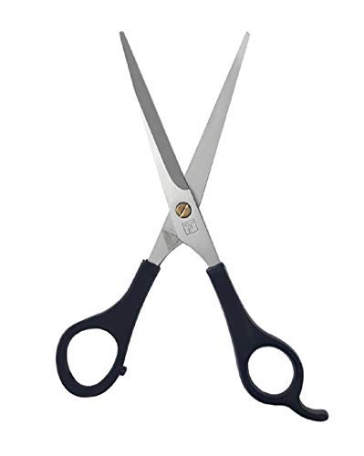 Professional Handheld Salon Mirror & Hair Comb Set - Free Hair Cutting Scissors Included (Brown/Black, 40g) - Perfect for Barbers, Stylists & Home Haircuts