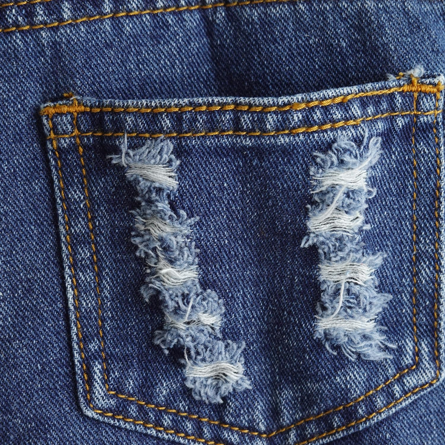 KIDSCOOL SPACE Denim Overalls for Girls & Boys - Stretch Waist Ripped Jean Shortalls | Playtime & Summer Outfit Essential