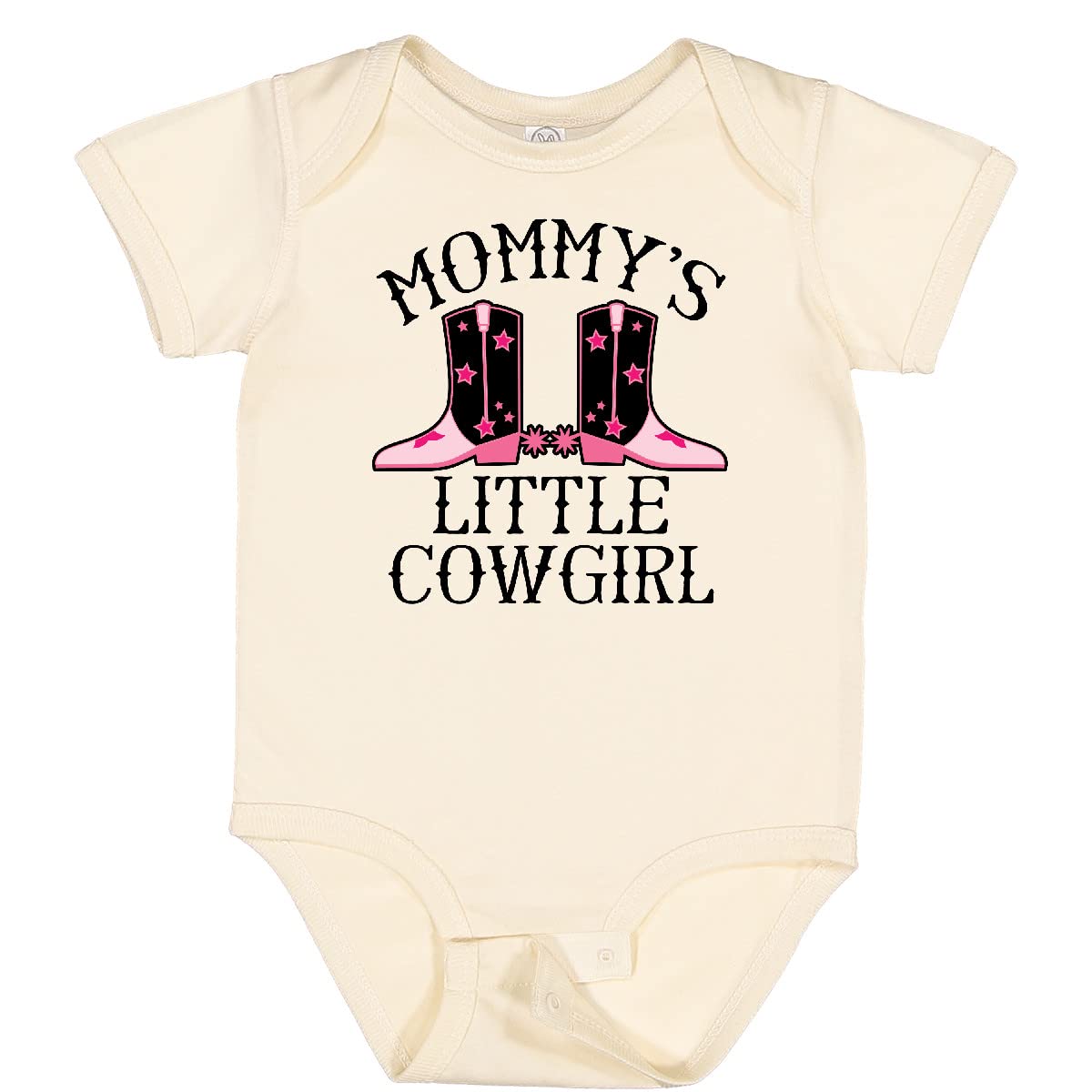 Inktastic Mommy Little Cowgirl Baby Bodysuit - Adorable Western Outfit for Infants & Toddlers - Perfect for Cowgirl-Themed Parties, Photo Shoots & Everyday Wear