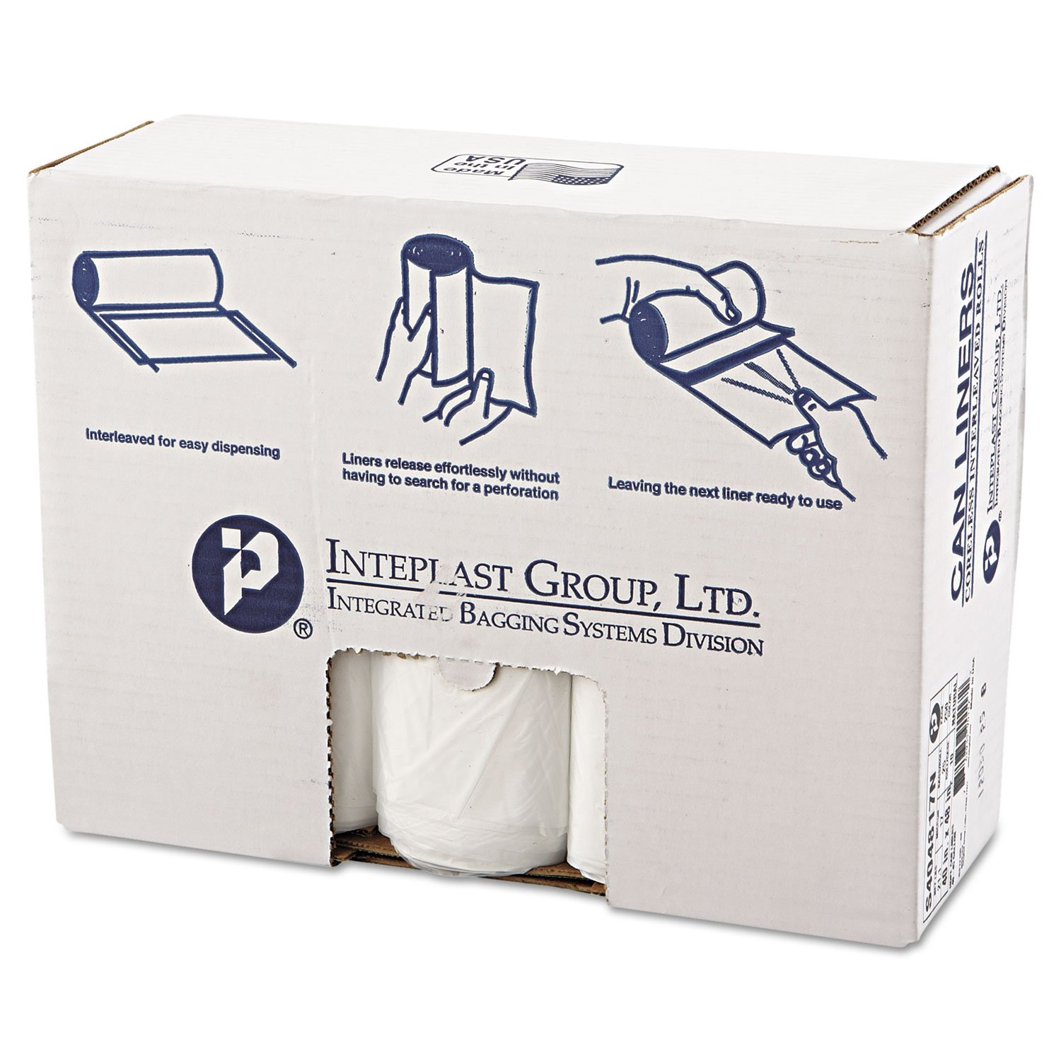 Inteplast Group S404814N Heavy Duty Trash Bags 40-45 Gallon Capacity - 48