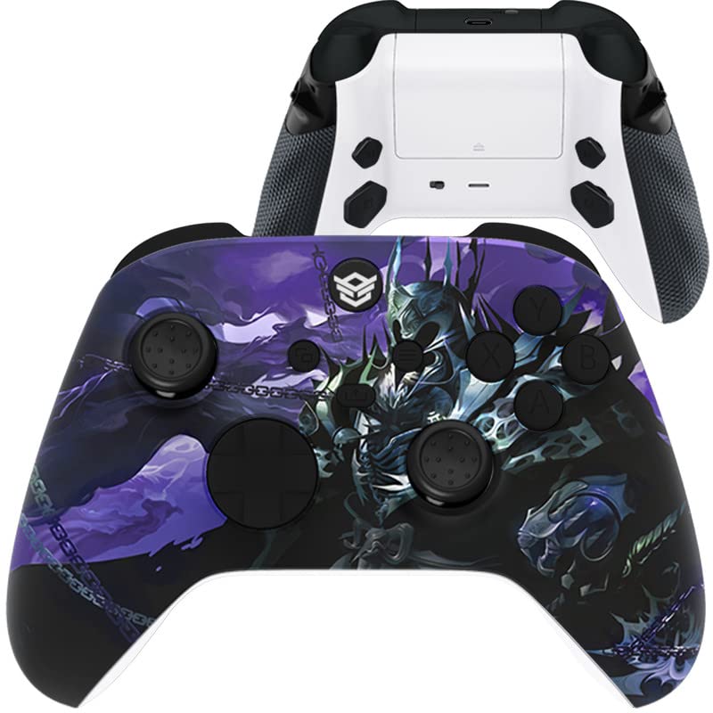 HexGaming Advance 4 Back Buttons Controller with Replaceable Thumbsticks & Triggers - Compatible with Xbox Elite Controller (Chaos Knight Edition) - Perfect for Competitive Gaming & FPS Shooters