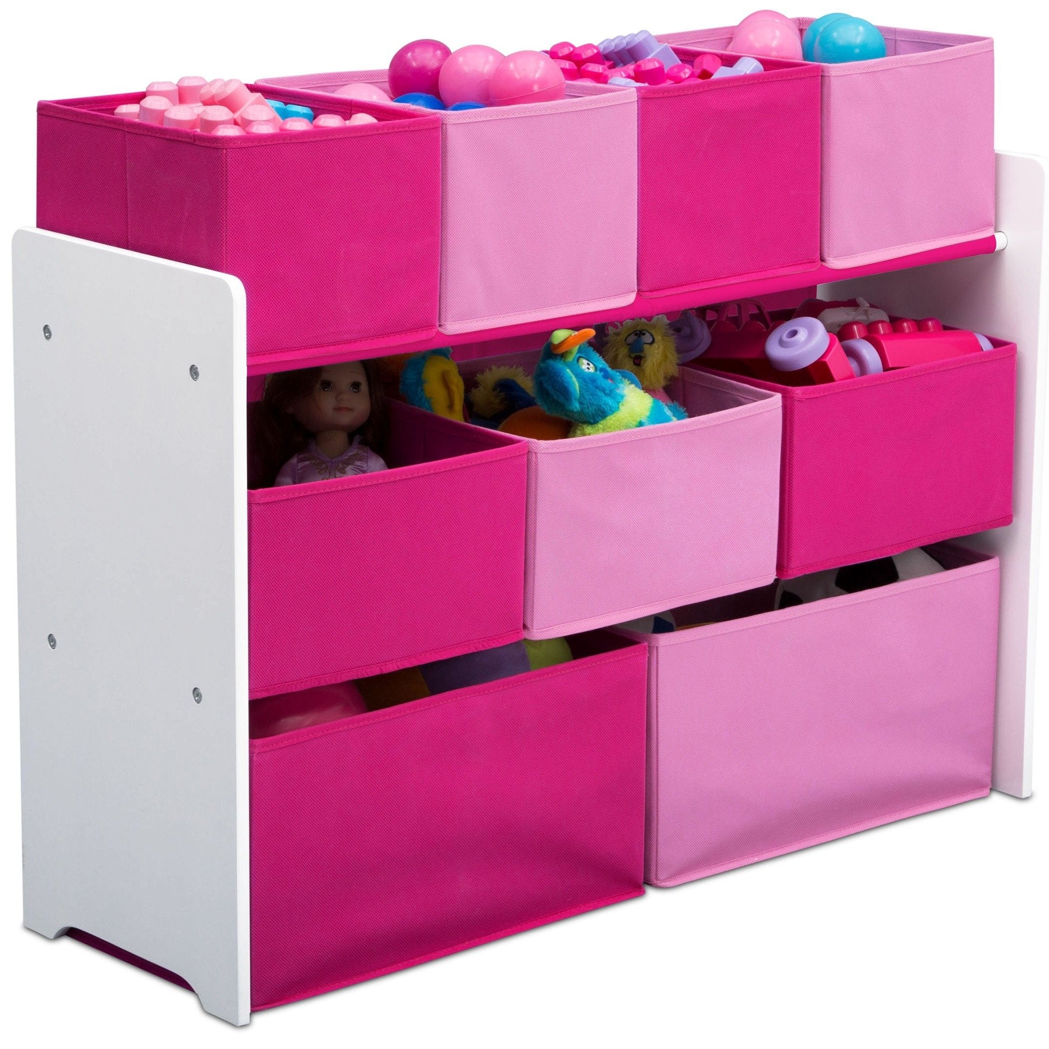 Deluxe Multi Bin Toy Organizer with Storage Bins - Kids Room Organization Solution for Toys, Books & Crafts - Perfect for Playrooms, Daycares & Home Storage