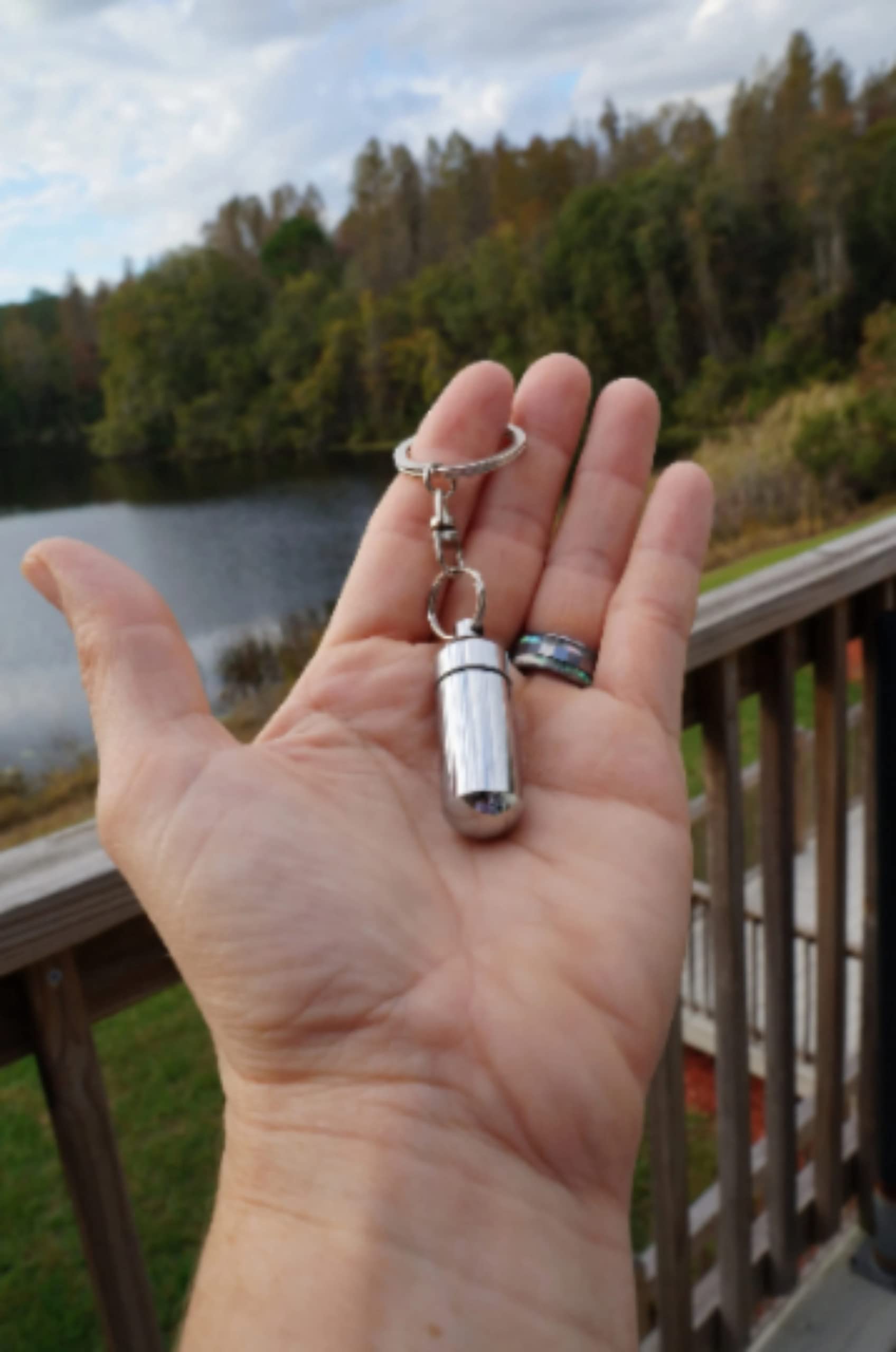 ANGEL WINGS ANOINTING OIL HOLDER - Stainless Steel Swivel Keychain with Velvet Pouch & Funnel - USA Made - Perfect for Spiritual Blessings, Prayer & Daily Carry