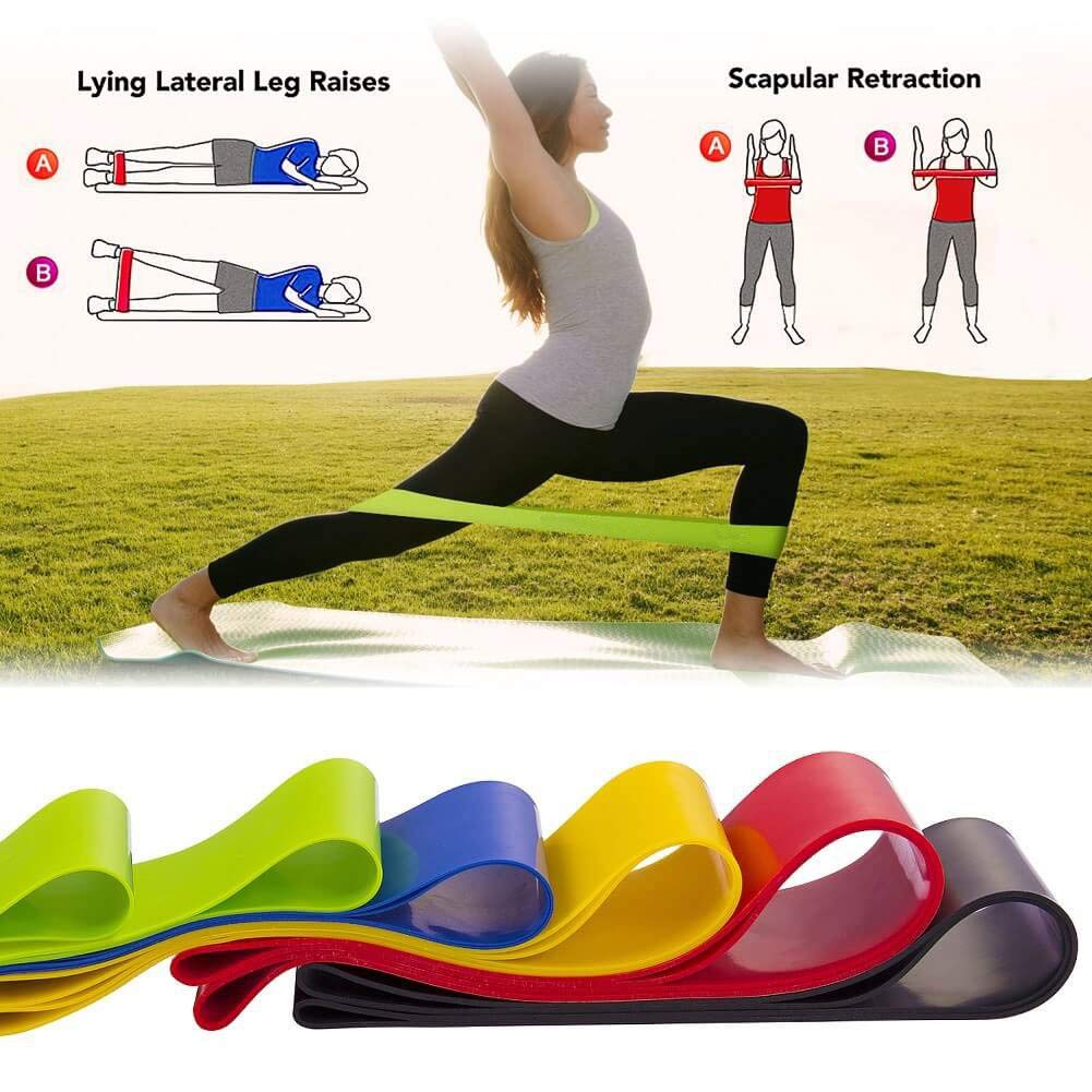 Premium 5-Piece Resistance Bands Set - Skin-Friendly Exercise Loop Bands with 5 Resistance Levels (10-50 lbs) - Includes Free Carrying Case - Perfect for Home Workouts, Gym Training, Yoga & Pilates - Great for Strength Building, Physical Therapy & Fitness Enthusiasts (Multicolor)