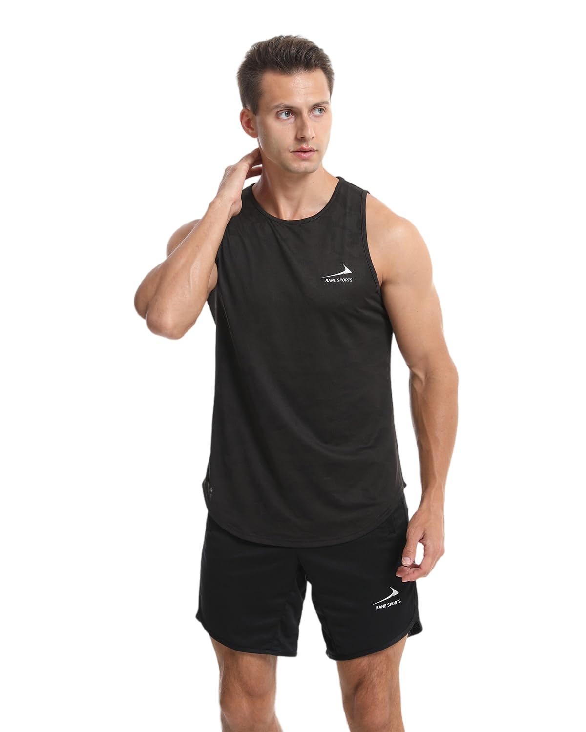 Rane Sports Men's Quick-Dry Sleeveless Workout Shirts for Bodybuilding, Gym & Fitness Training - Ideal for Weightlifting, Running & CrossFit