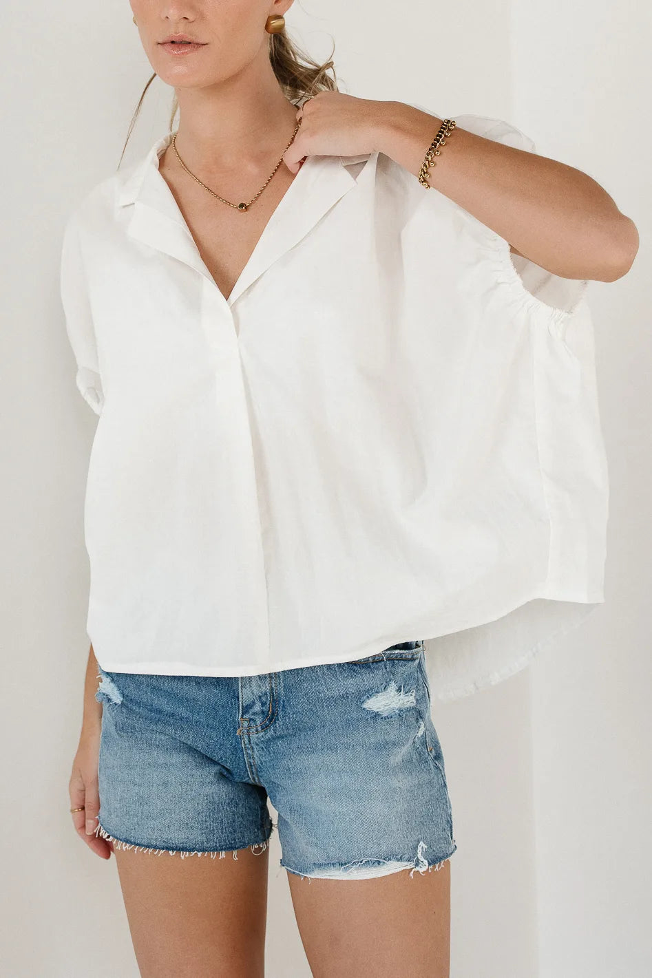 Layne Collared Top for Women - Stylish & Comfortable Blouse - Final Sale - Perfect for Office, Casual Outings & Date Nights