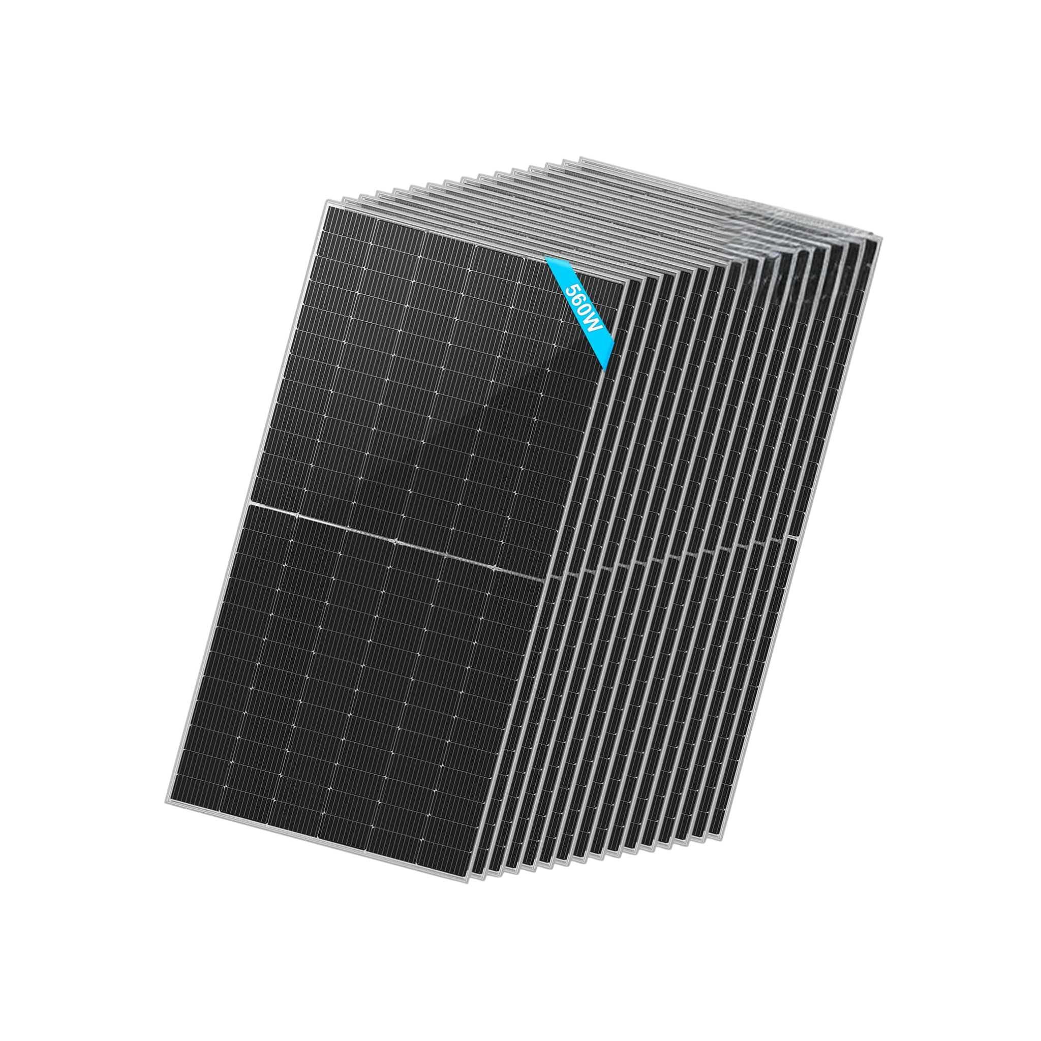 SunGoldPower 560 Watt Bifacial PERC Solar Panel - High Efficiency Monocrystalline Module for Home, RV & Off-Grid Power - SG 560WBG