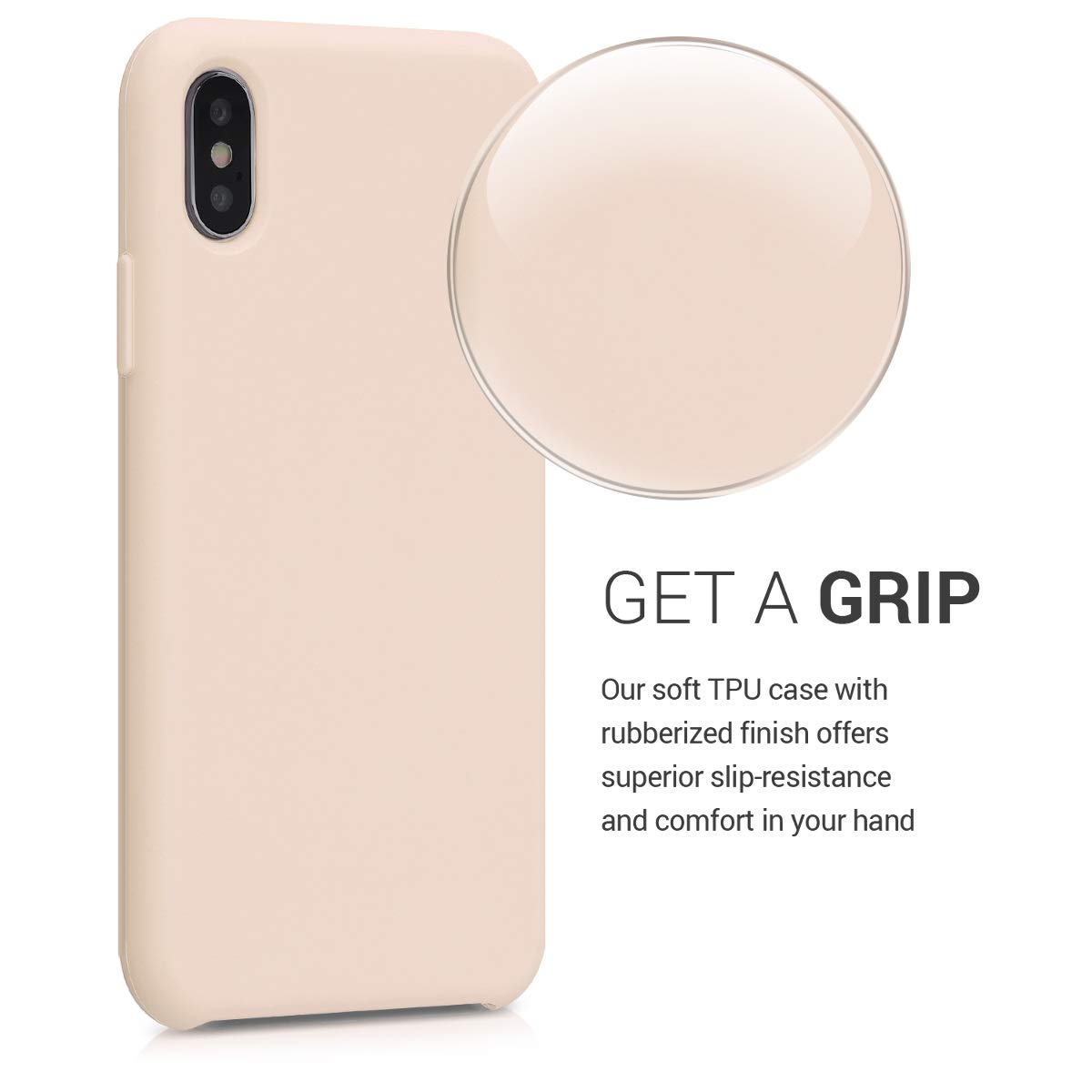 kwmobile Premium TPU Silicone Case for Apple iPhone Xs - Soft Protective Phone Cover with Mother of Pearl Design | Perfect for Everyday Use, Work & Travel Protection