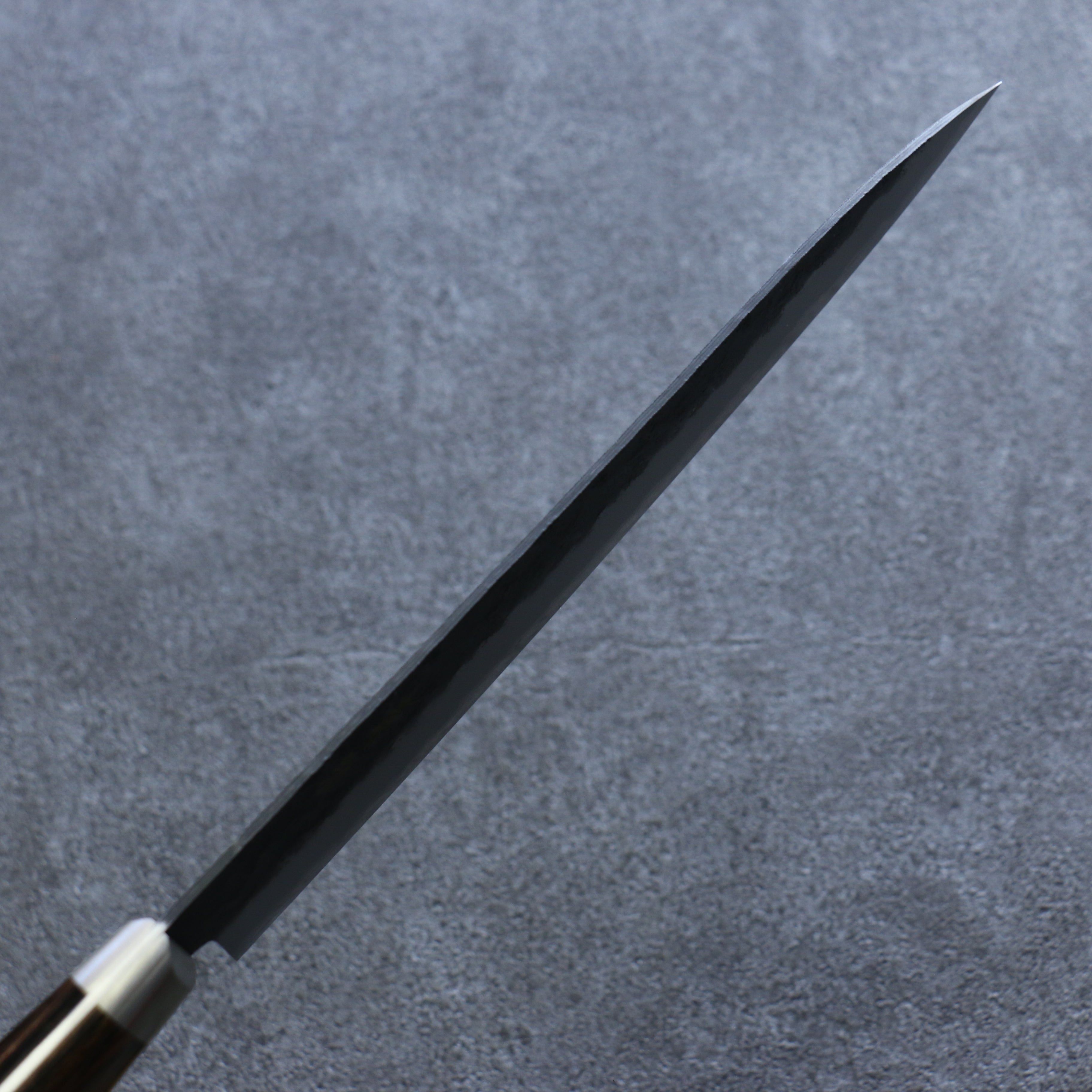 Premium Seisuke Blue Super Black Gyuto 210mm Japanese Chef Knife with Brown Pakka Wood Handle - Professional Kitchen Knife for Slicing, Dicing, and Chopping Vegetables, Meat, and Fish