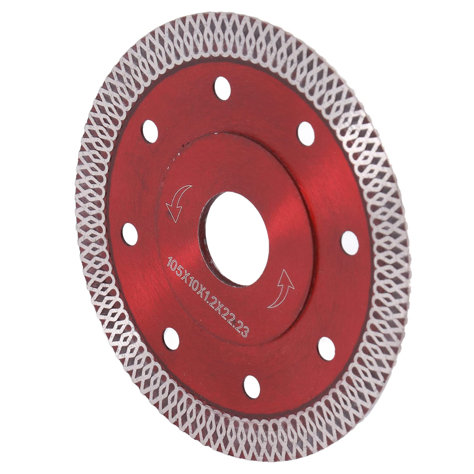 4-Inch X-Shaped Teeth Hot Pressed Professional Grinding Saw Blade for Marble & Tile Saws (Red) - Perfect for Cutting Ceramic, Porcelain, and Natural Stone Tiles in Home Renovation Projects