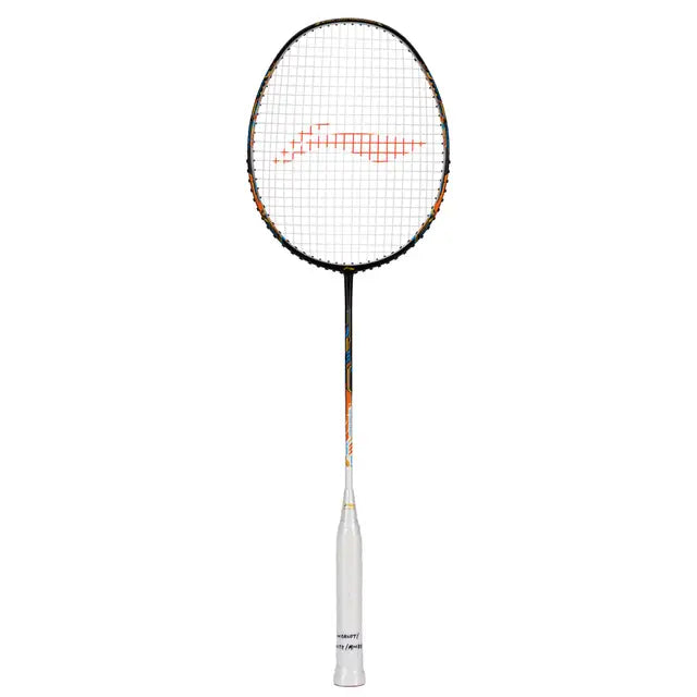 Li Ning Air Force 78 G3 Badminton Racket - Prestrung Professional Shuttlecock Racquet in Navy/Silver/Orange | Made in China | Perfect for Competitive Play & Training Sessions