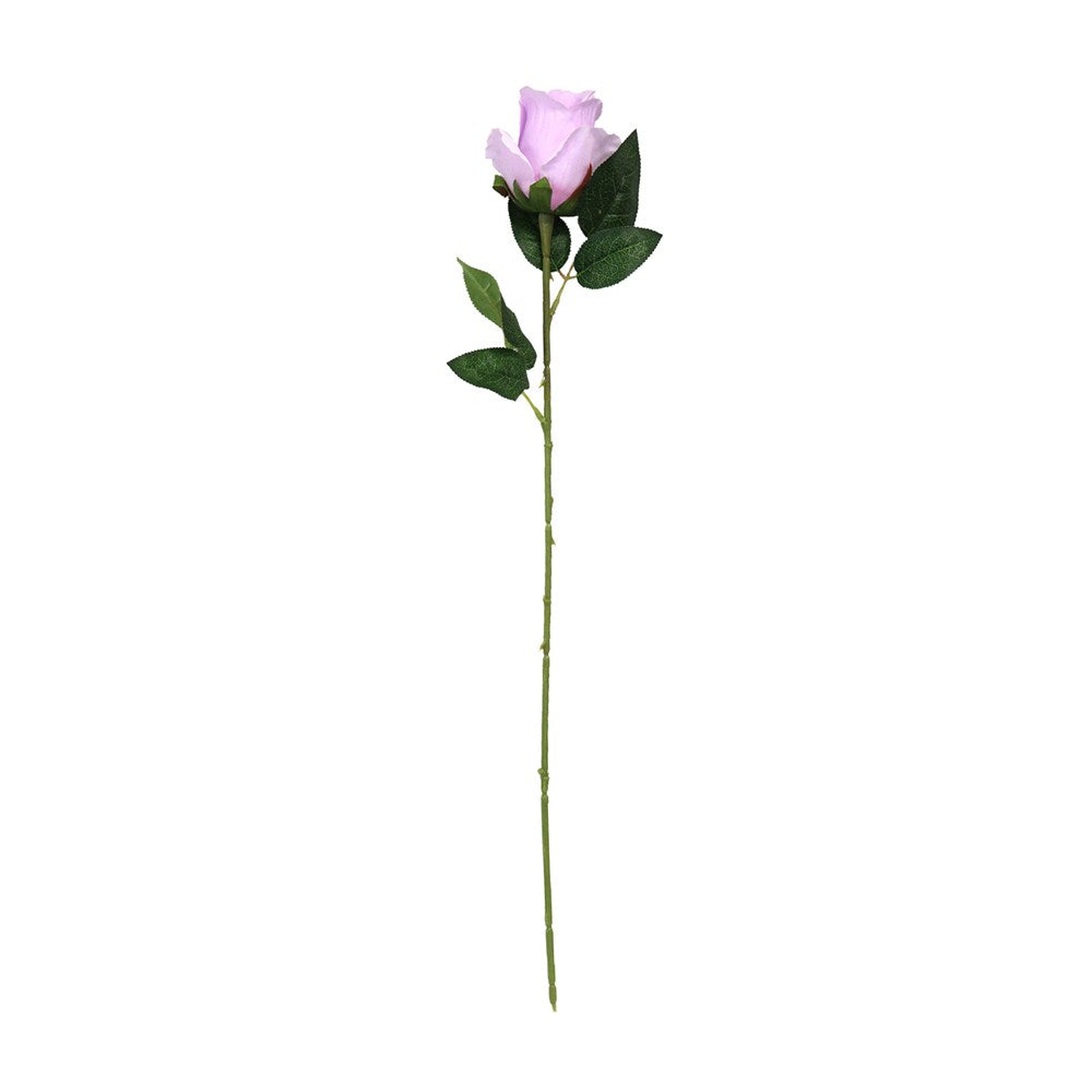 50cm Purple Artificial Rose Bud Stems - Realistic Fake Flowers for Home Decor, Wedding Centerpieces, and DIY Floral Arrangements