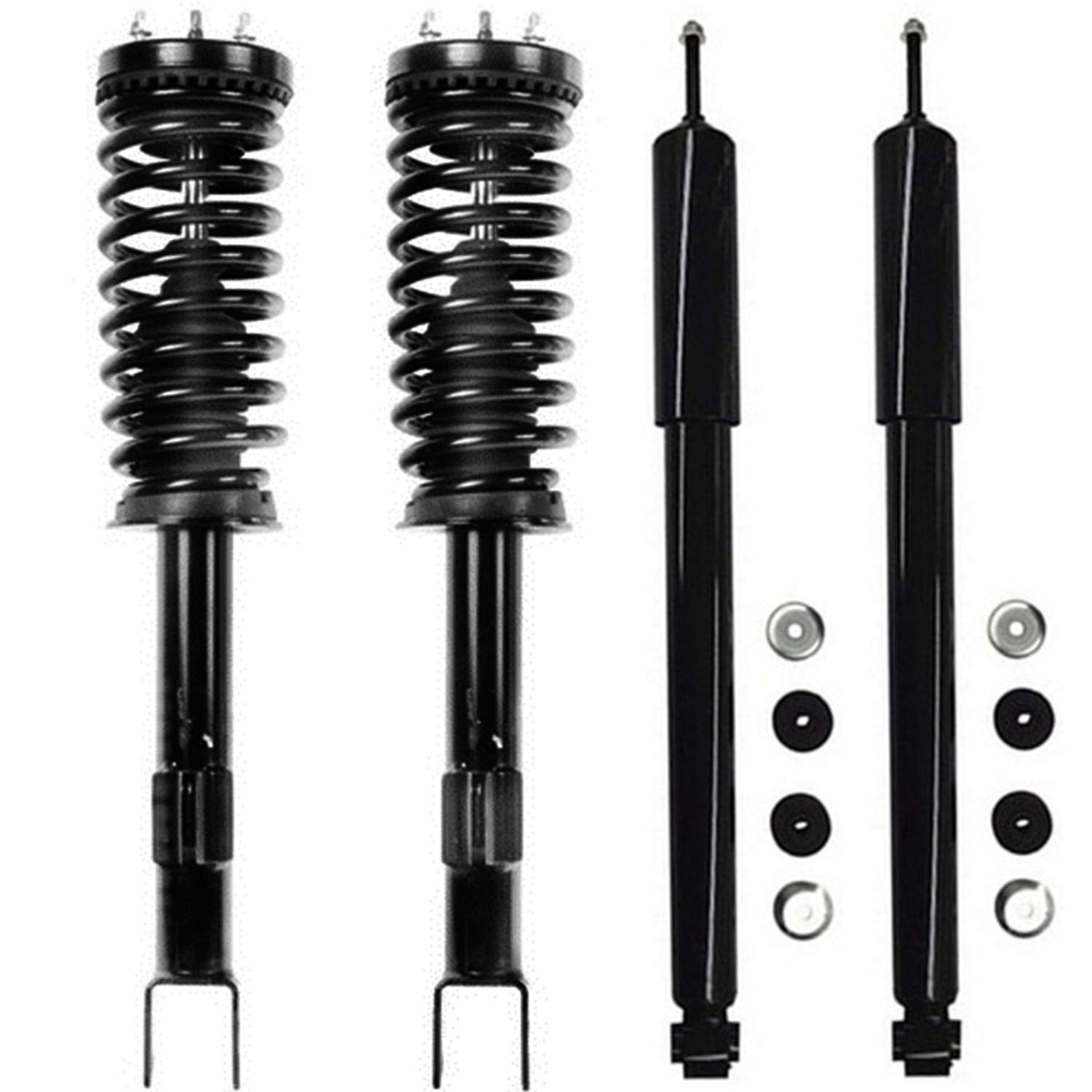 2005-2010 Chrysler 300 C Sedan RWD Front Struts & Coil Springs Rear Shocks Replacement Kit - Improve Ride Comfort & Handling for Daily Commute & Road Trips