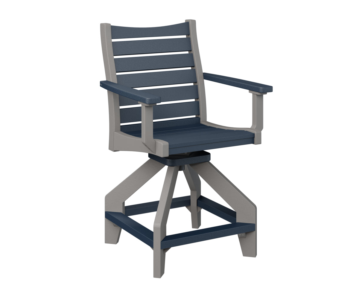 Berlin Gardens Bristol Swivel Counter Chair - Adjustable Height Bar Stool with 360° Rotation, Padded Seat & Backrest - Perfect for Kitchen Islands, Breakfast Bars & Home Decor