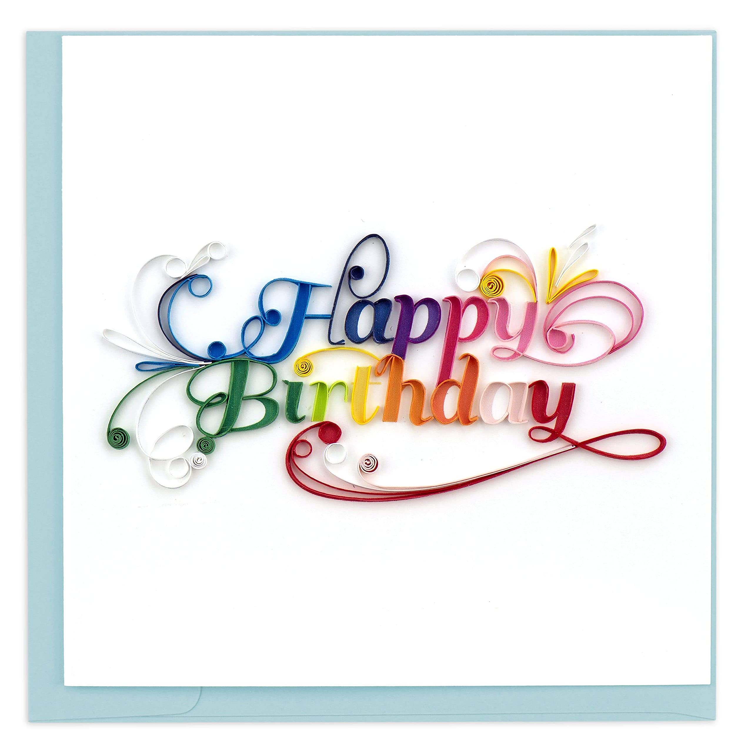 Quilling Card 3D Handmade Greeting Cards - Happy Birthday Letter for Her/Him - Perfect for Birthday Wishes, Anniversaries & Special Occasions