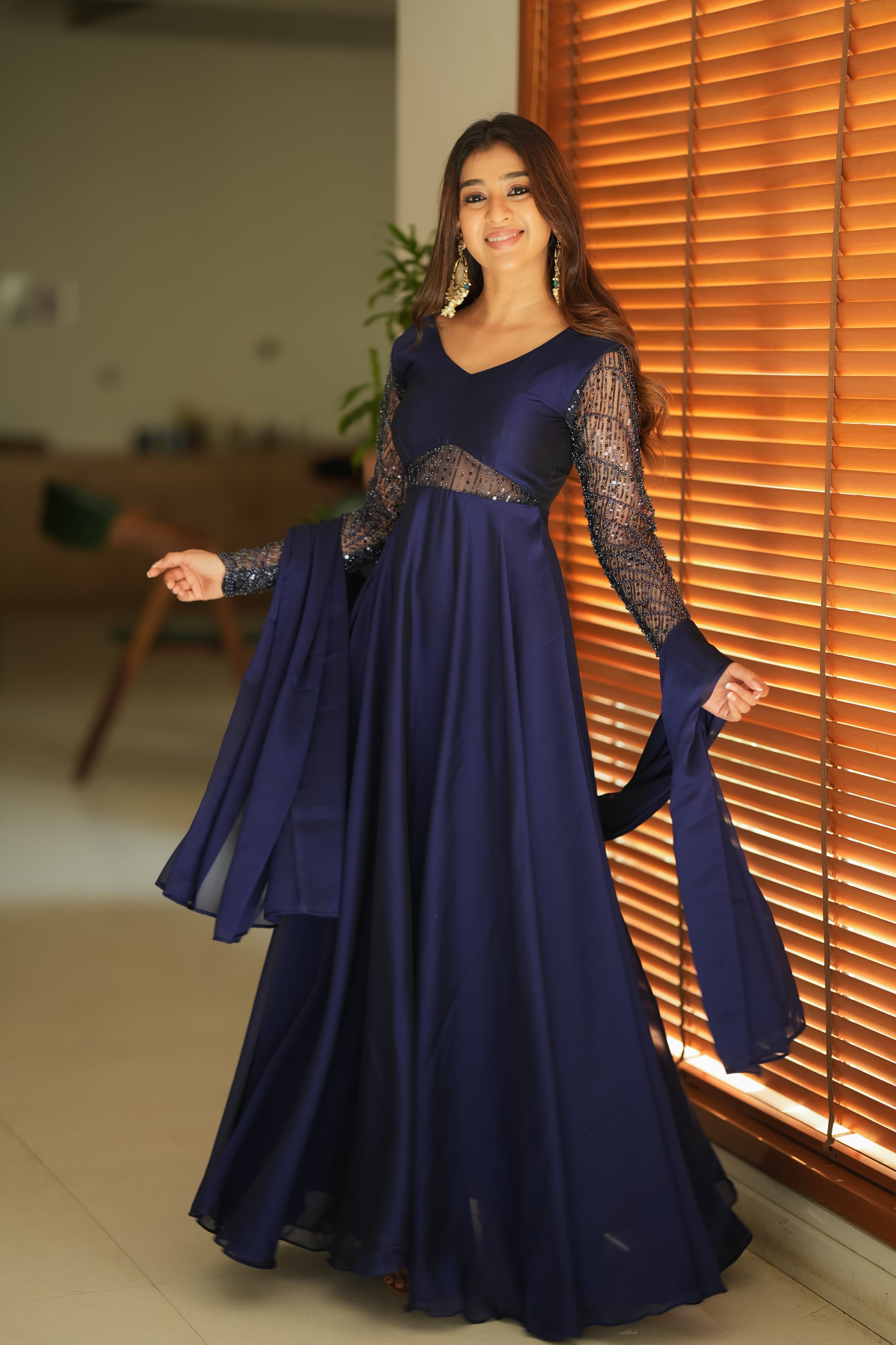 DD751 Suji Premium Anarkali Indian Ethnic Dress for Women - Elegant Party Wear & Wedding Guest Outfit for Festive Occasions