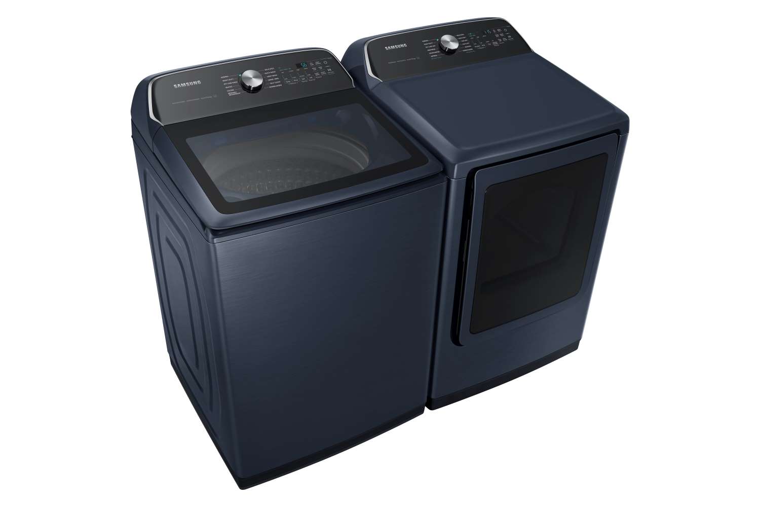 Samsung 6.1 cu.ft Top Load Washer with Pet Care & Agitator & 7.4 cu.ft Smart Dryer Set - WA53CG7155ADA4/DVE54CG7155DAC - Perfect for Pet Owners & Large Families Laundry Needs