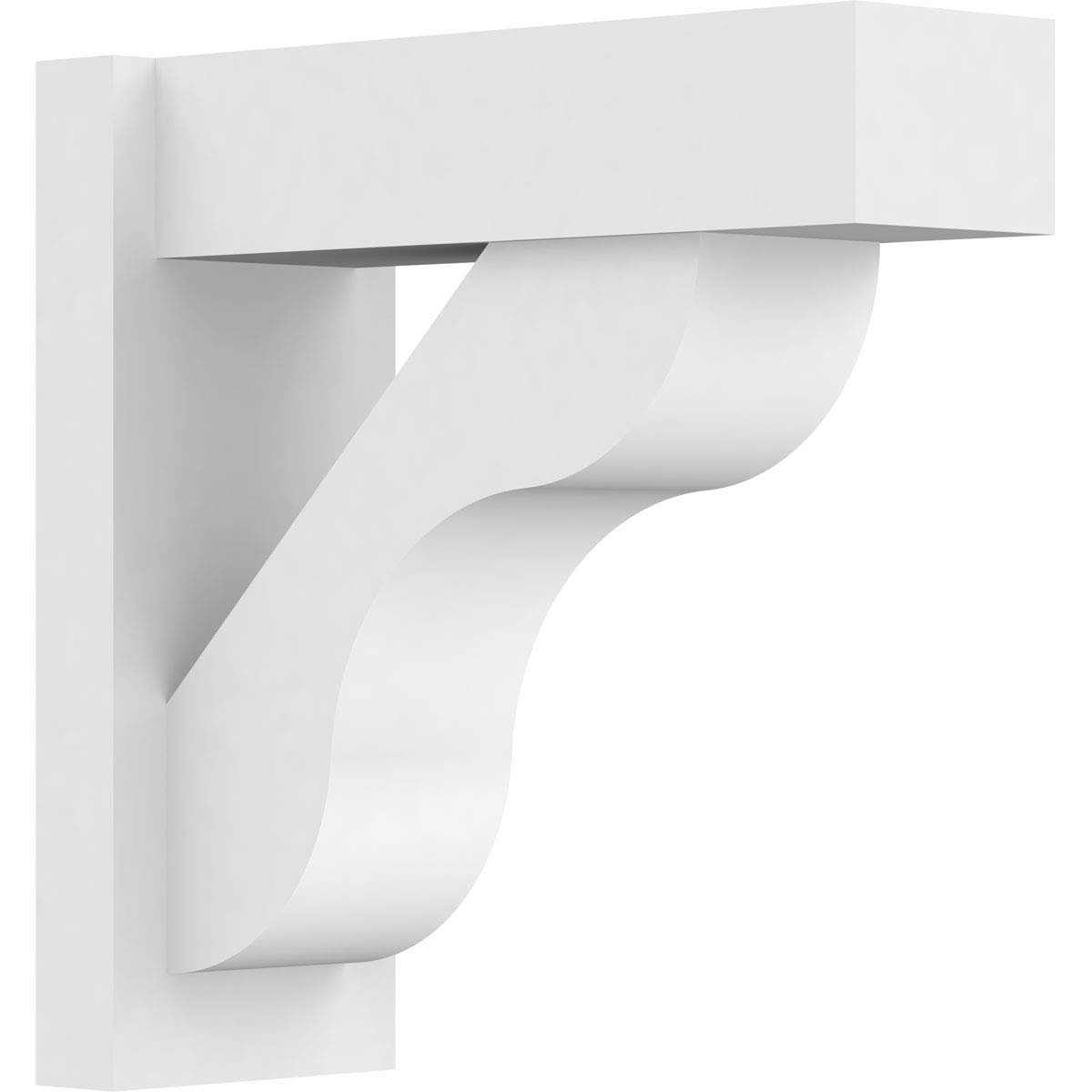 Ekena Millwork OUTP07X18X18CAR05 Carmel Architectural Grade PVC Outlooker with Block Ends - 7