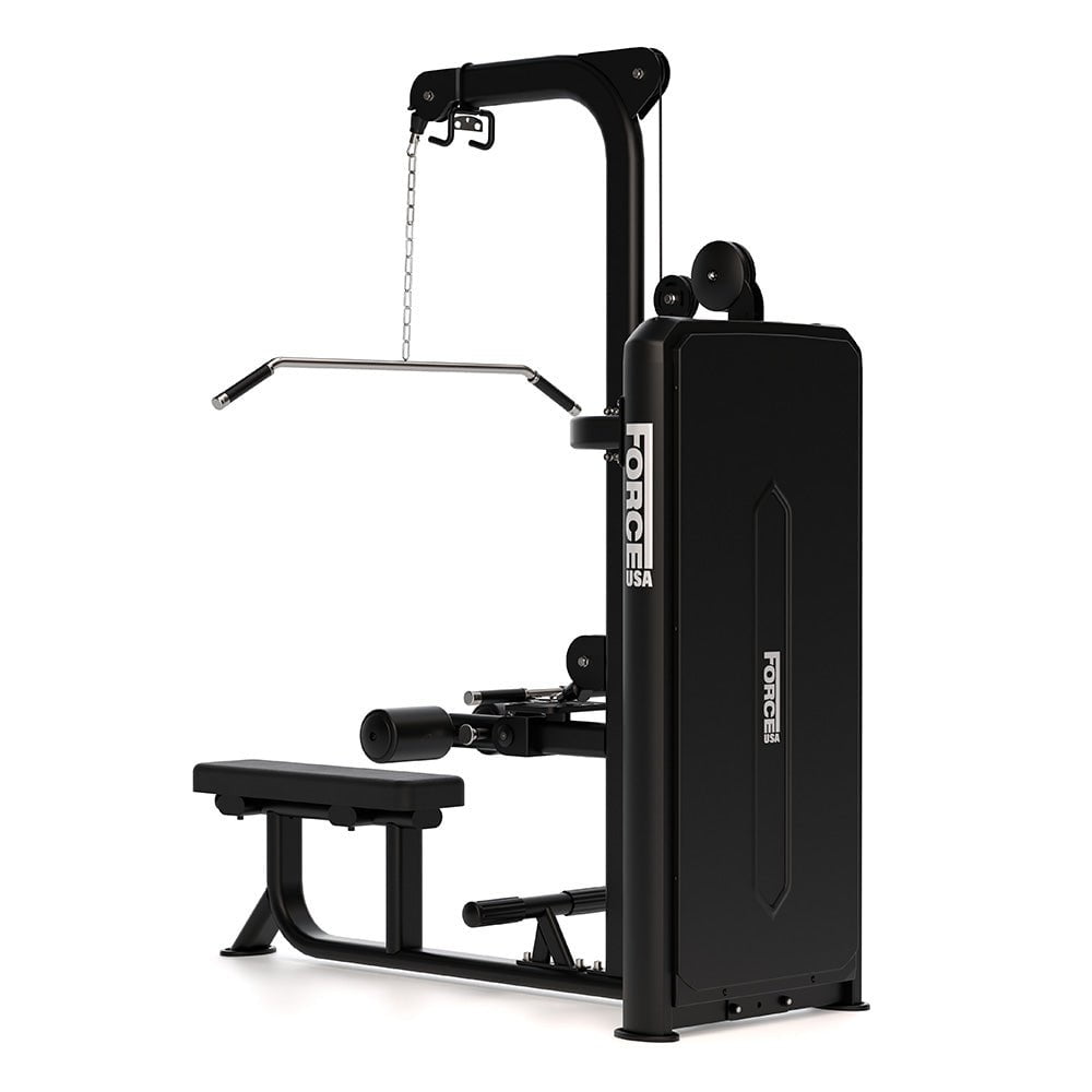 Force USA Solitude Lat Pulldown & Seated Row Dual Function Pin Loaded Machine - Home Gym Strength Training Equipment for Back & Arm Workouts