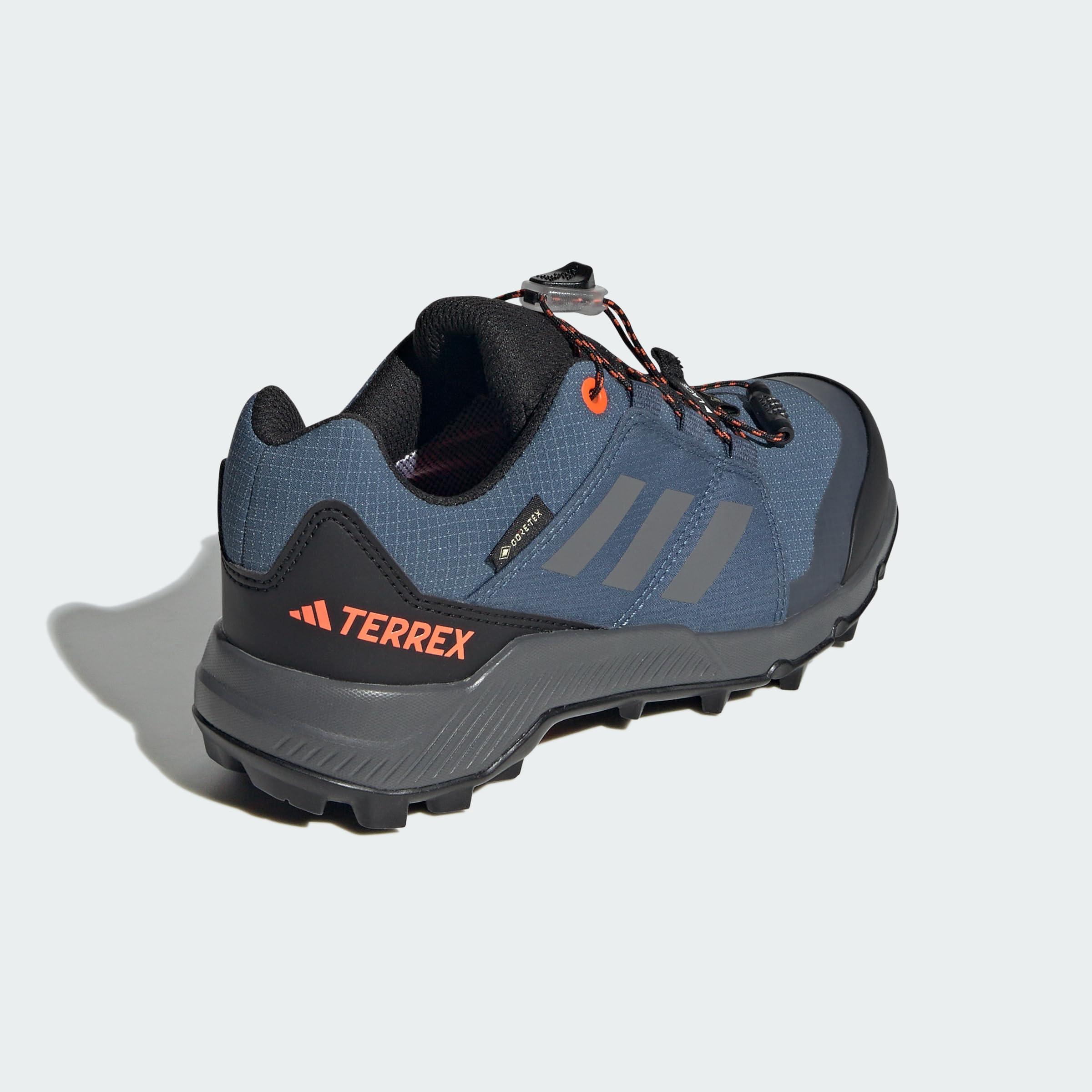 Adidas Terrex Gore-TEX Waterproof Hiking Shoes for Men & Women - Wonder Steel/Grey/Impact Orange - Size 38 2/3 EU - Trail Running & Outdoor Adventure Footwear