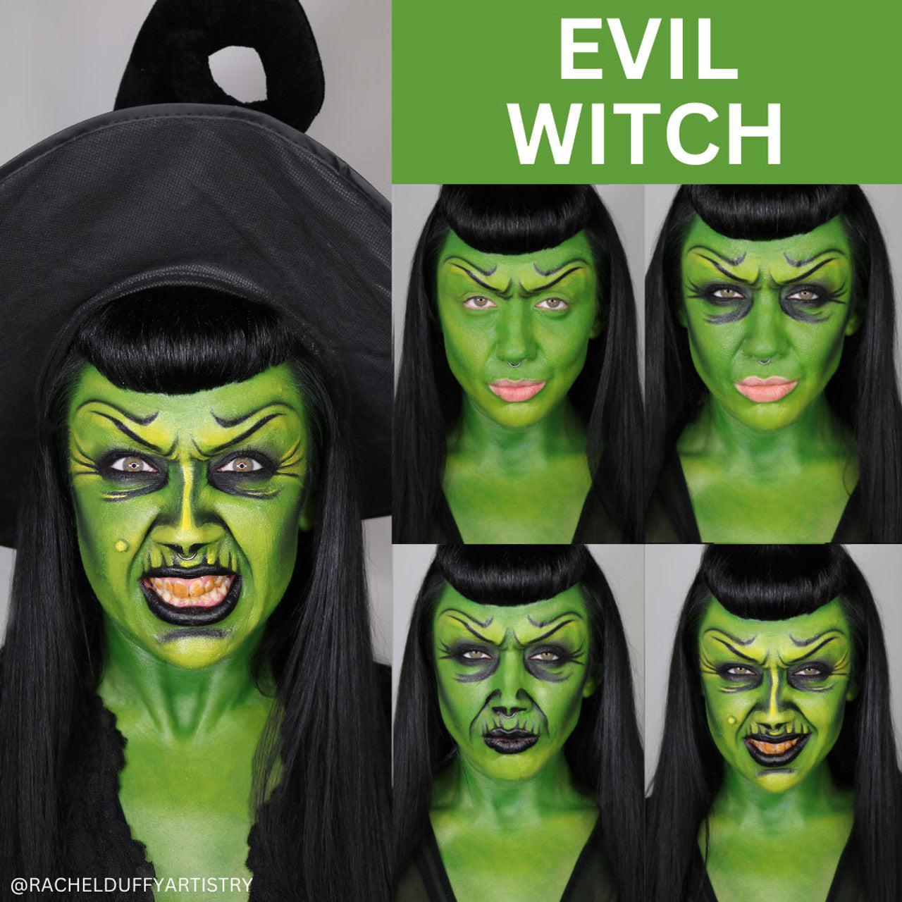 Mehron Witch Character Makeup Kit - Professional Halloween & Cosplay Costume Makeup Set for Witch, Wicked, and Fantasy Looks