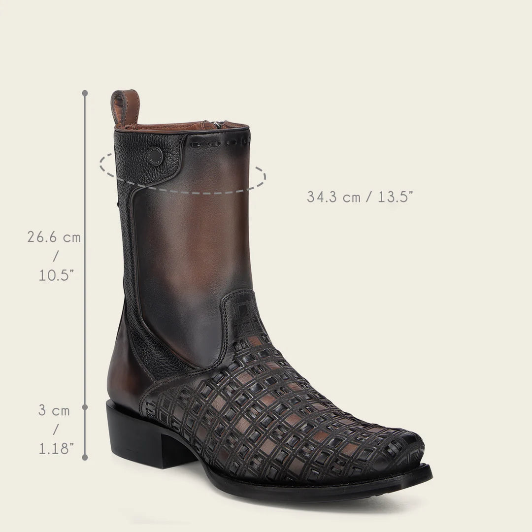 **Cuadra Men's Chocolate Cowhide Leather Cowboy Boots – Stylish Western Dress Boots for Rodeo, Country Music & Casual Wear**