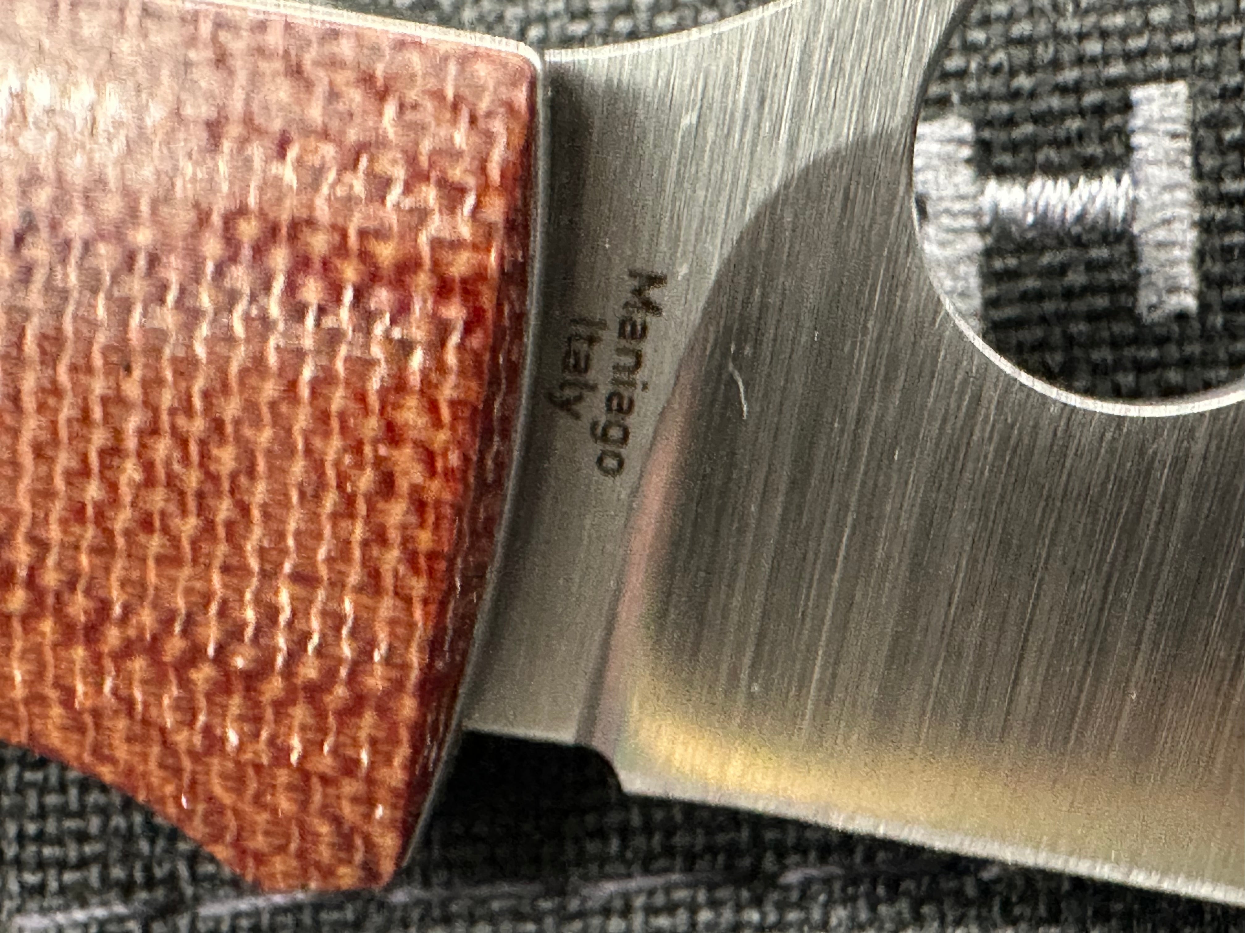 Spyderco SpyOpera Lockback Folding Knife with Brown Canvas Micarta Handle - EDC, Outdoor, Camping & Survival Tool