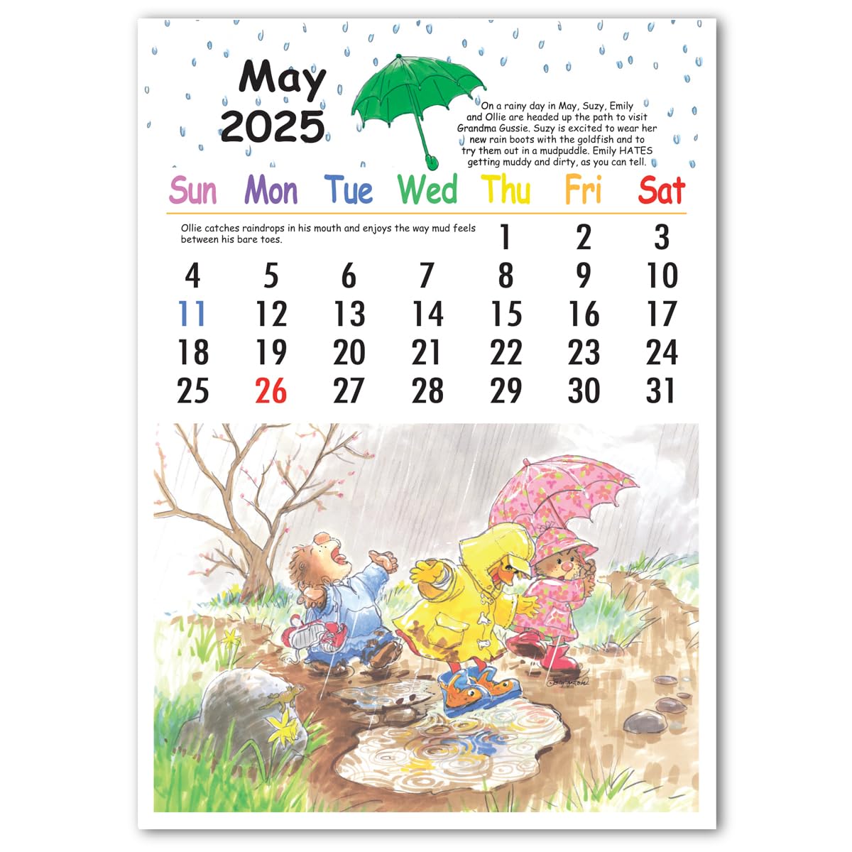 2025 Suzy's Zoo Desktop Calendar - Cute Animal Planners for Office, School & Home | Perfect for Scheduling, Organizing & Decorating Workspaces