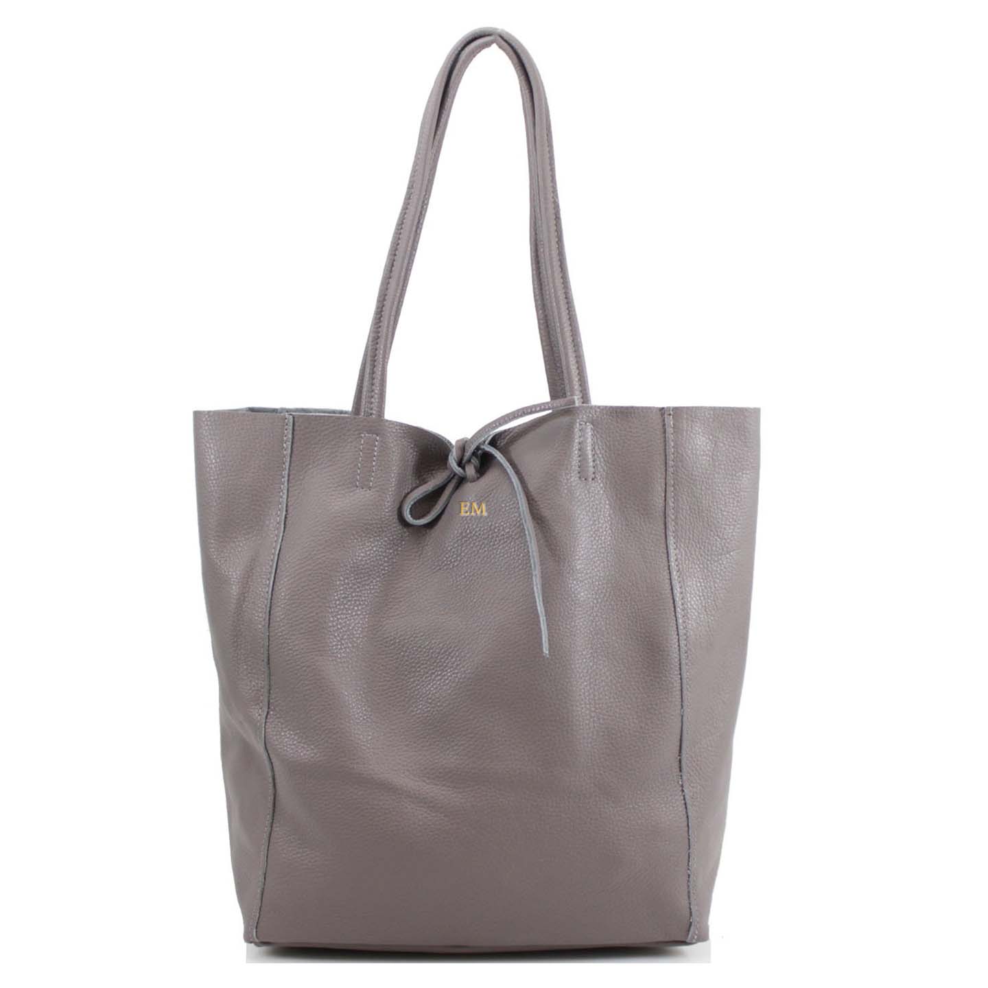 Carnaby Of London Embossed Initial Leather Tote Bag - Stylish Women's Handbag for Work, Travel & Everyday Use