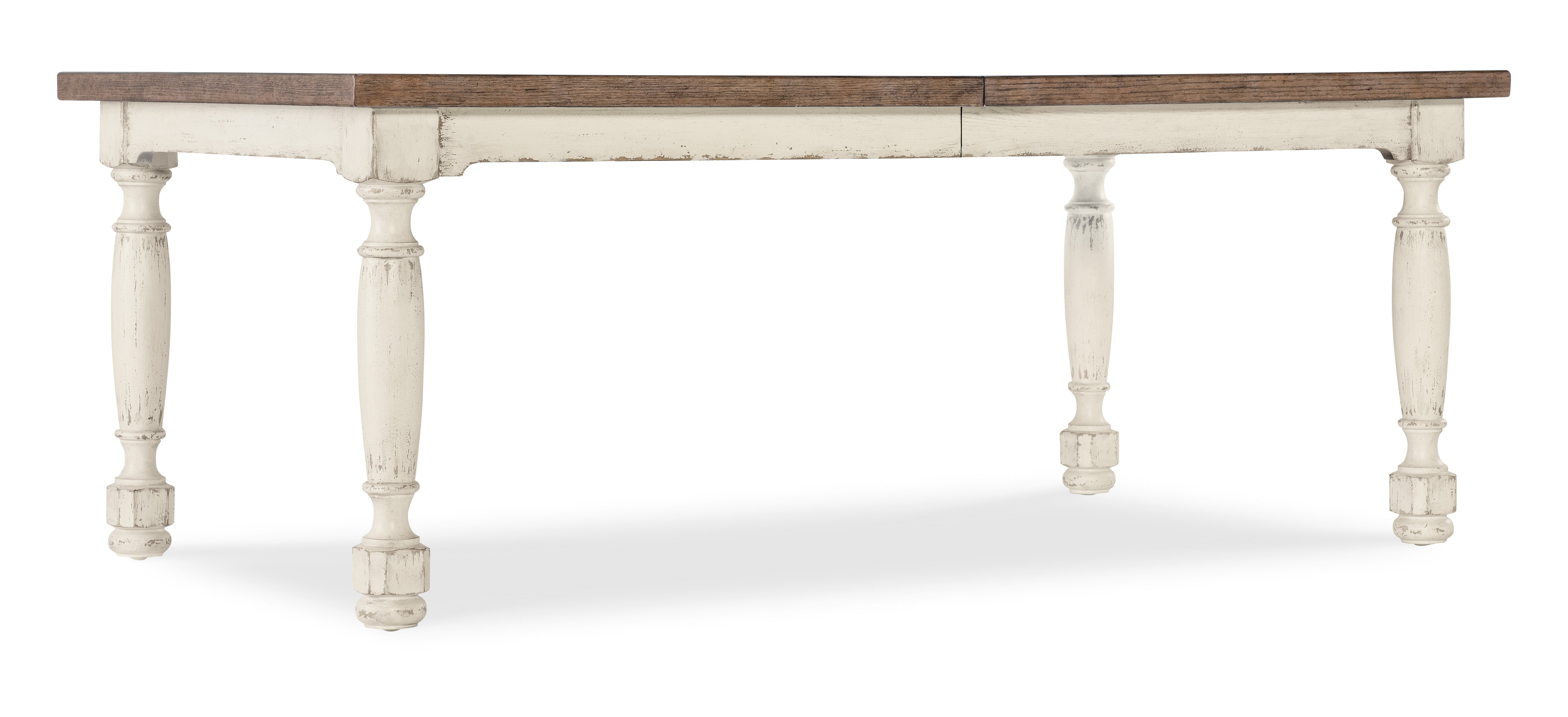 Hooker Furniture Americana Leg Dining Table with 22-Inch Leaf Extension - Solid Wood Farmhouse Style for Family Gatherings & Dinner Parties