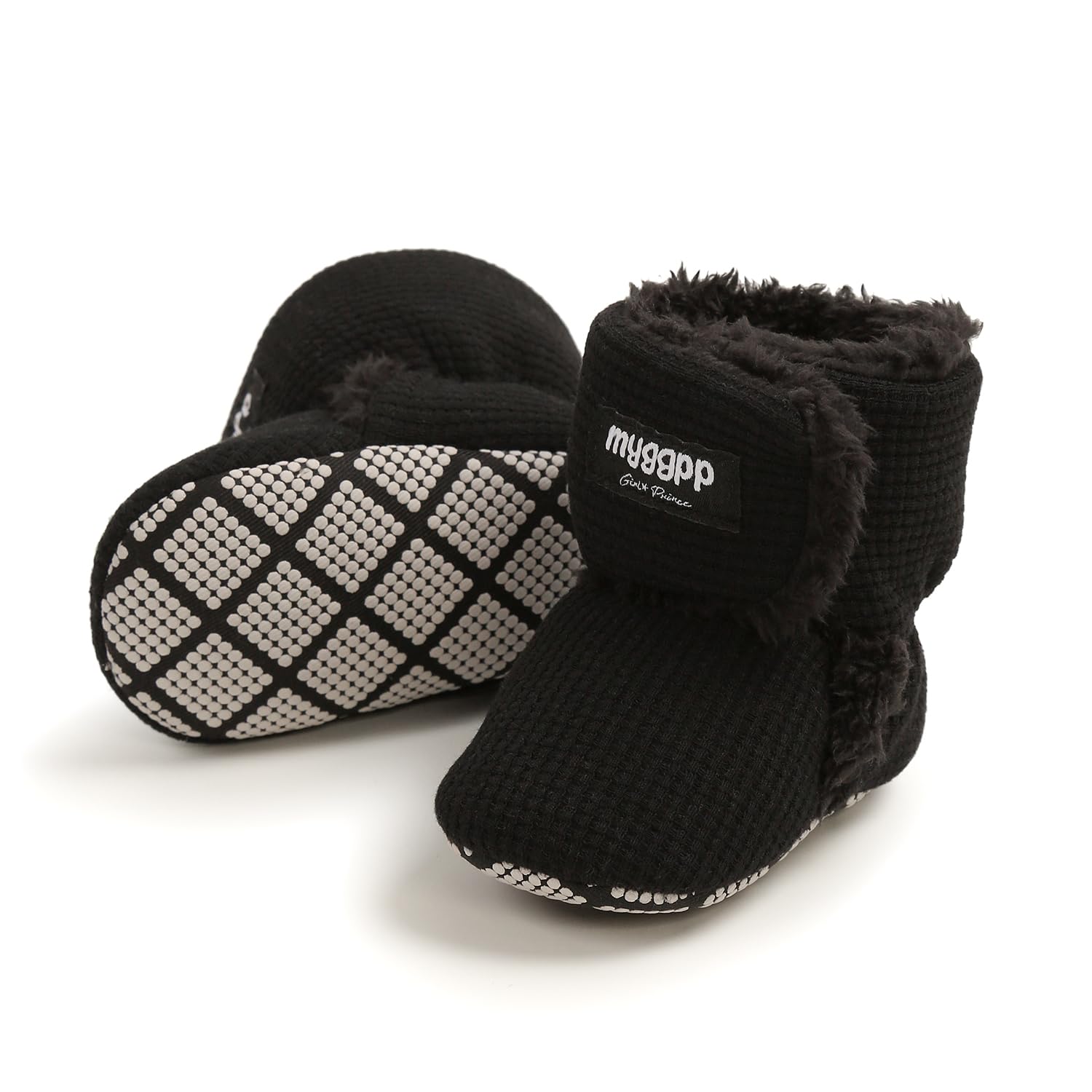 Ohwawadi Baby Boots for Boys & Girls - Cozy Fleece Winter Slippers & Snow Boots, Warm Infant Shoes for Newborn Toddlers - Perfect for Indoor Play, Outdoor Walks & Cold Weather Protection