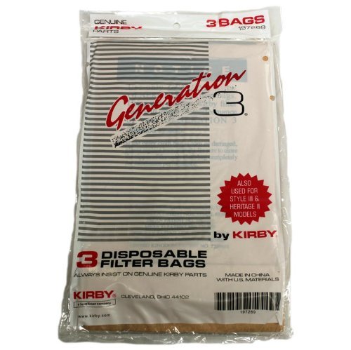 Kirby Generation 3 Vacuum Bags 197289 - 15 Bags (5 Packs of 3) | Genuine OEM Replacement | Perfect for Kirby Sentria, Avalir & Legend Vacuums | Home Cleaning & Pet Hair Removal
