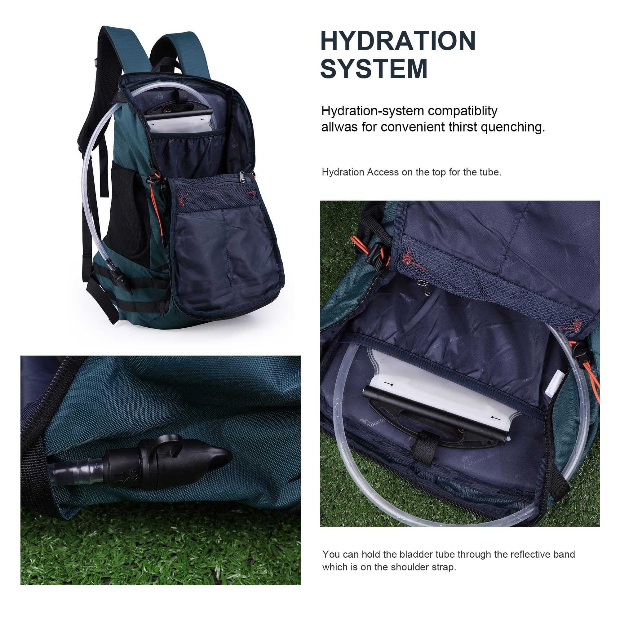 MOUNTAINTOP 35L Lightweight Hiking Backpack for Men & Women - Waterproof Travel Backpack for Outdoor Camping, Trekking, Day Trips and Adventure Travel