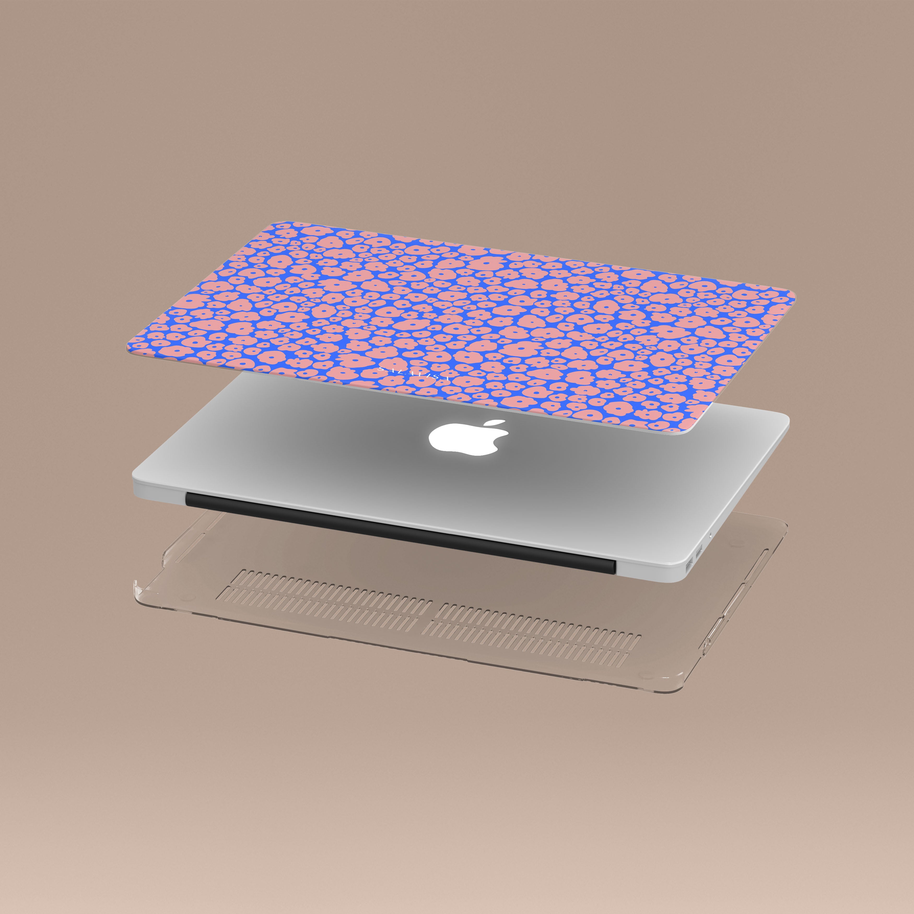 Premium Puffy Spring MacBook Case - Cute Floral Design Protective Cover for MacBook Air/Pro - Perfect for Work, School & Travel Accessories