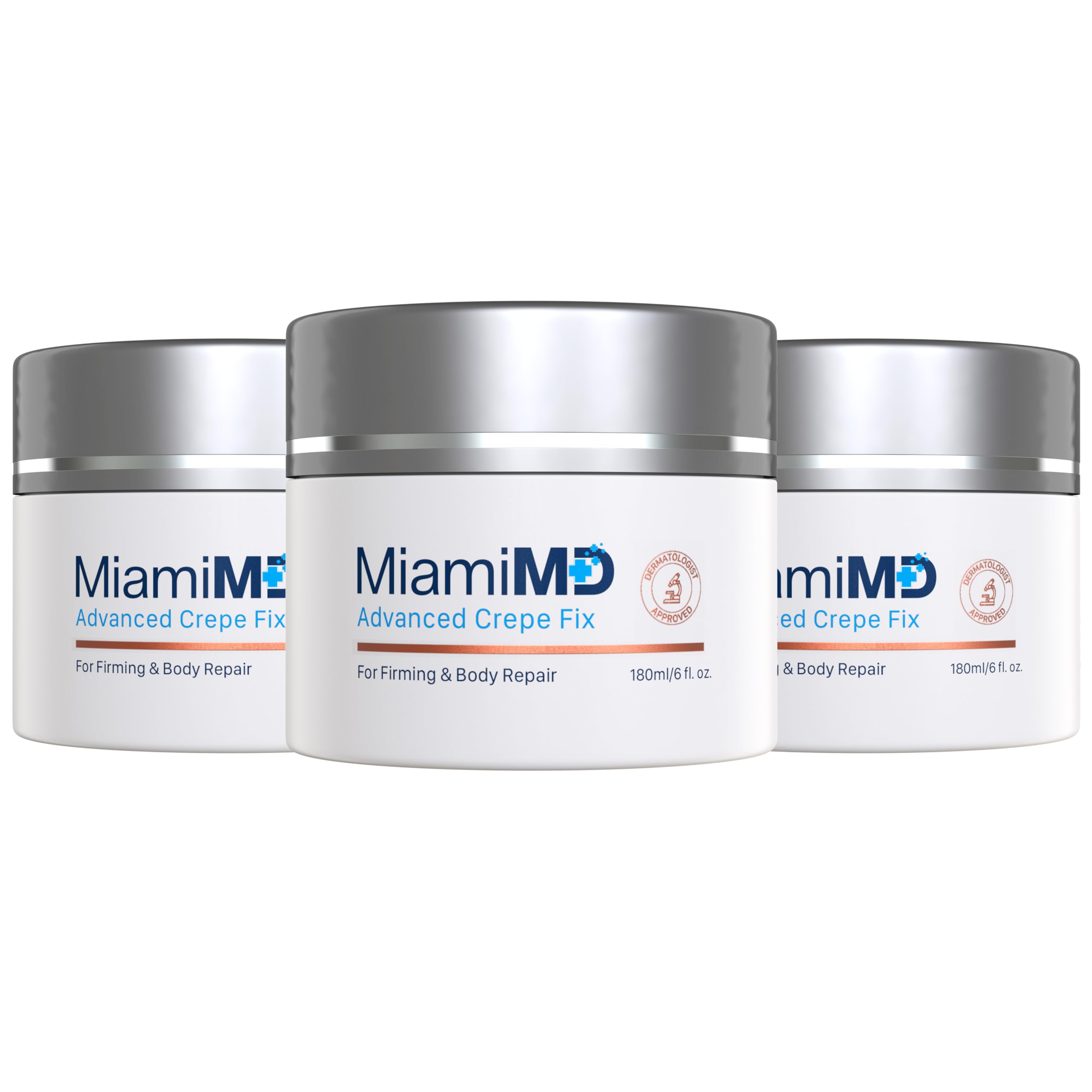 Advanced Crepe Fix Anti-Aging Firming Cream - Cruelty Free & Paraben Free Skincare for Face & Neck - 180ml (6 fl oz) 3-Pack - Reduces Wrinkles & Tightens Skin - Perfect for Daily Anti-Aging Routine & Night Care