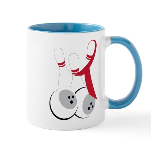 White/Blue Inside - Bowling Mug
